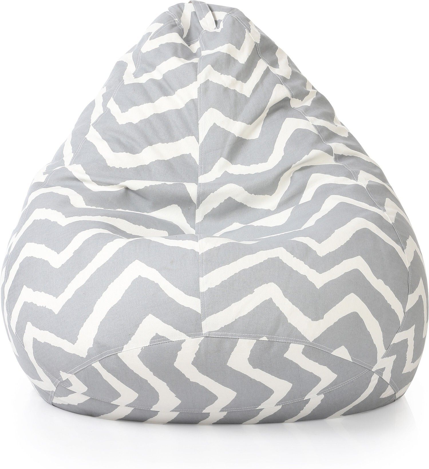 XL Classic Cotton Canvas Stripes Printed Teardrop Bean Bag With Bean Filling-image-6