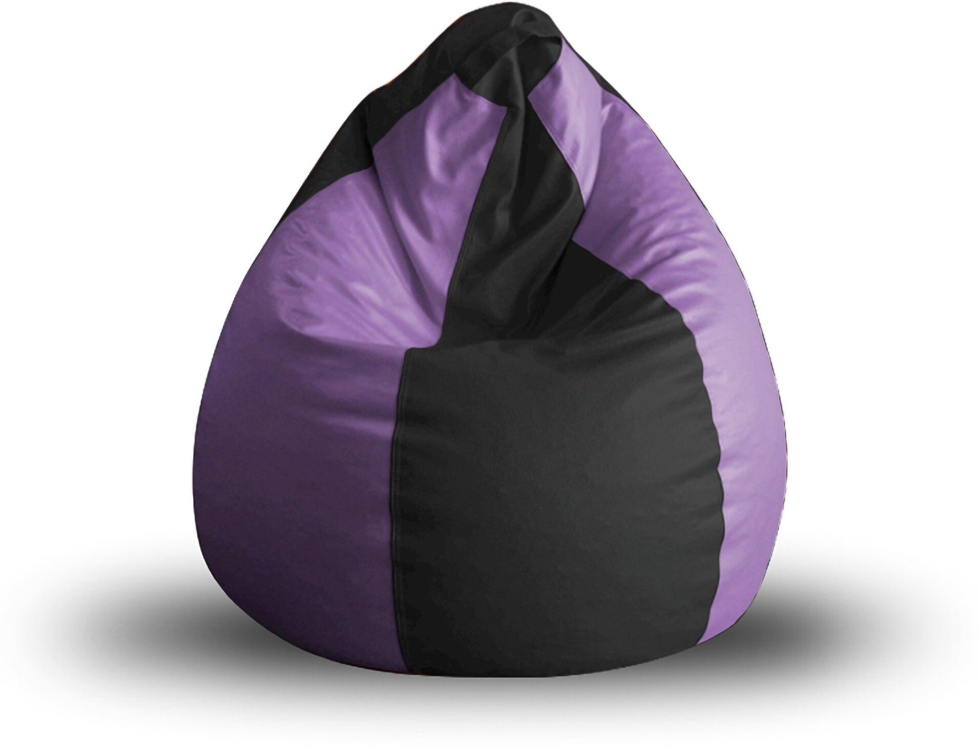 XL Premium Leatherette Classic Black Purple Color Teardrop Bean Bag With Bean Filling-image-34