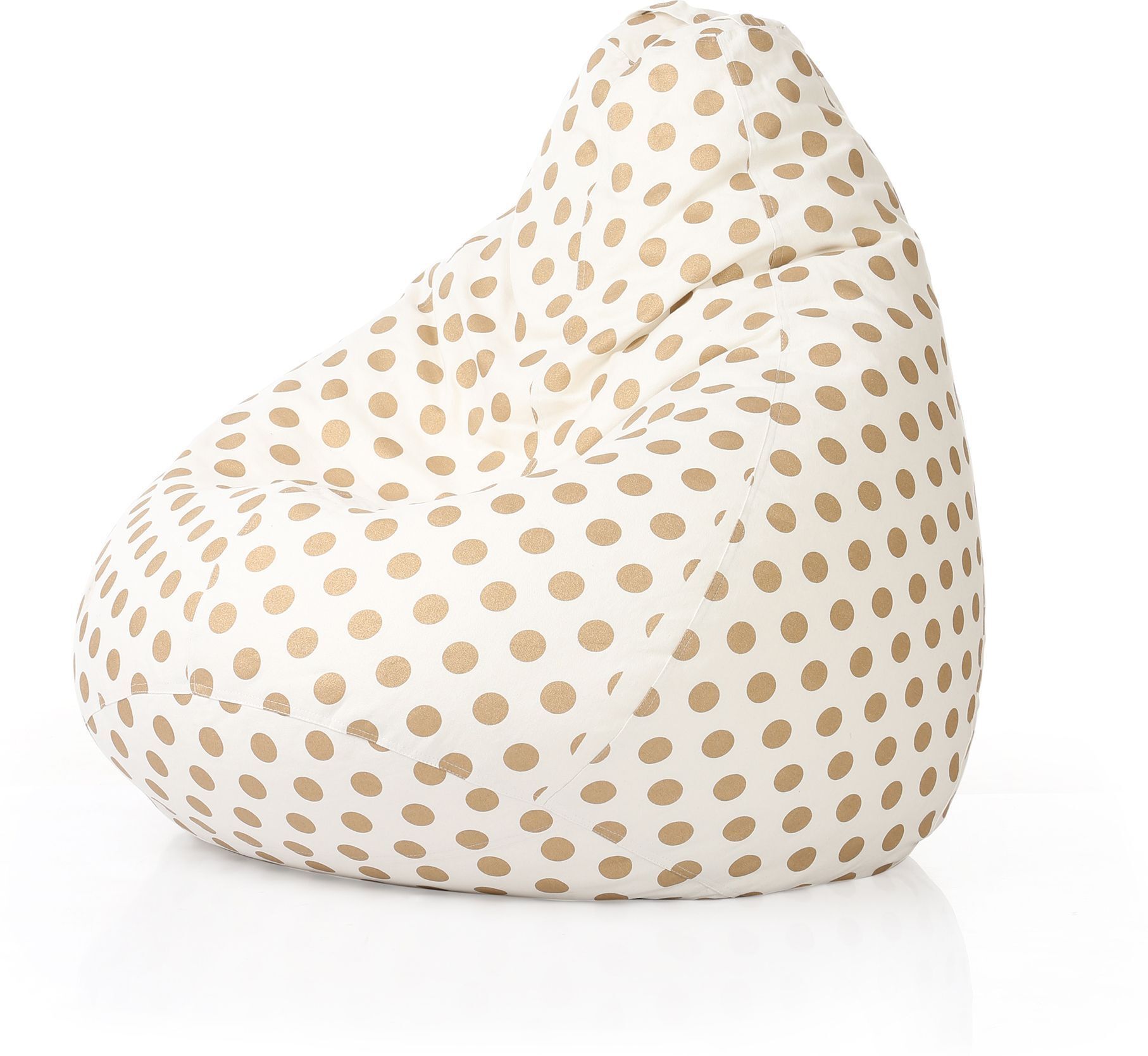 style homez 4XL Classic Cotton Canvas Polka Dots Printed Teardrop Bean Bag With Bean Filling-picture-34