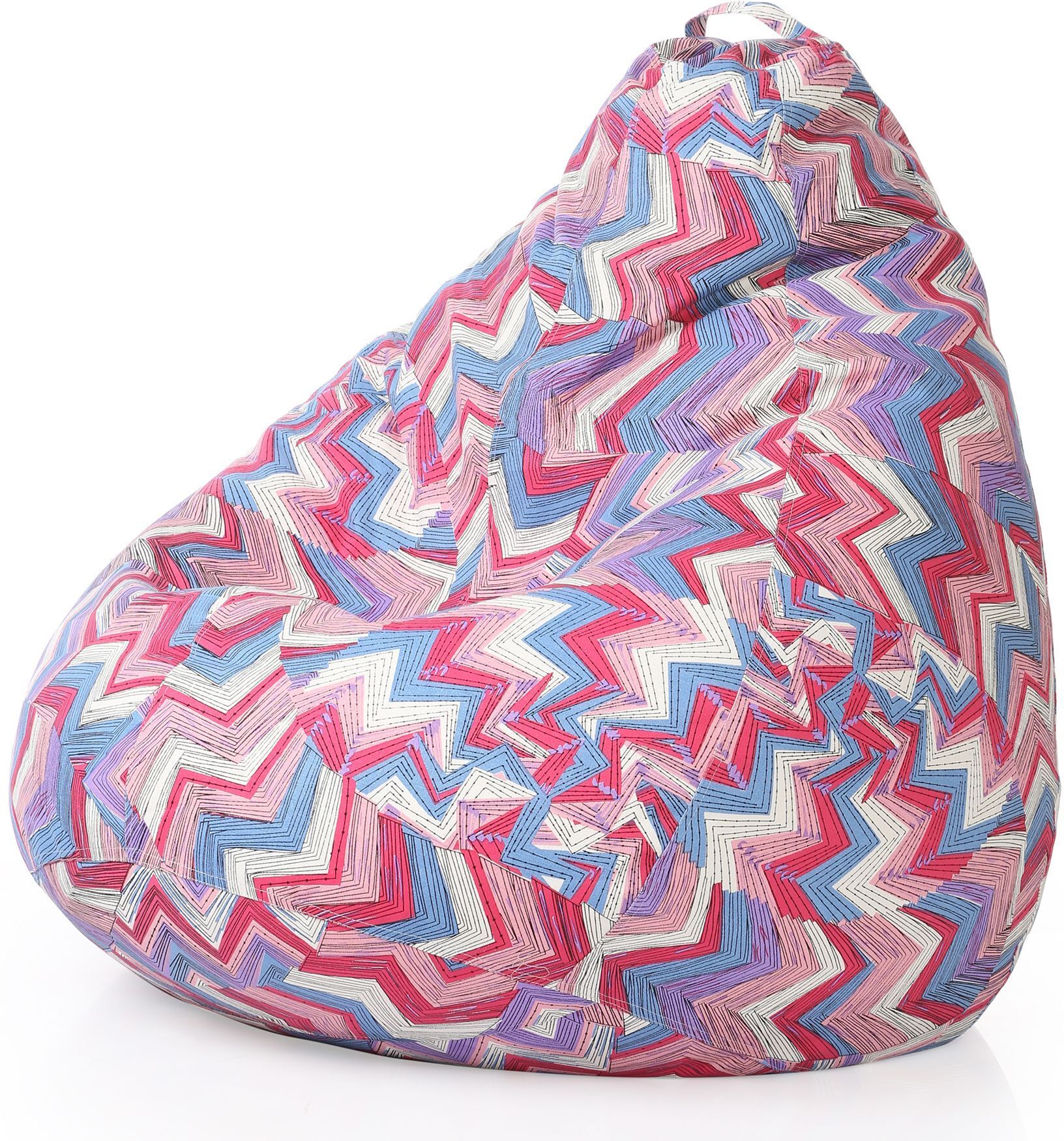 4XL Classic Cotton Canvas Geometric Printed Teardrop Bean Bag With Bean Filling-image-38