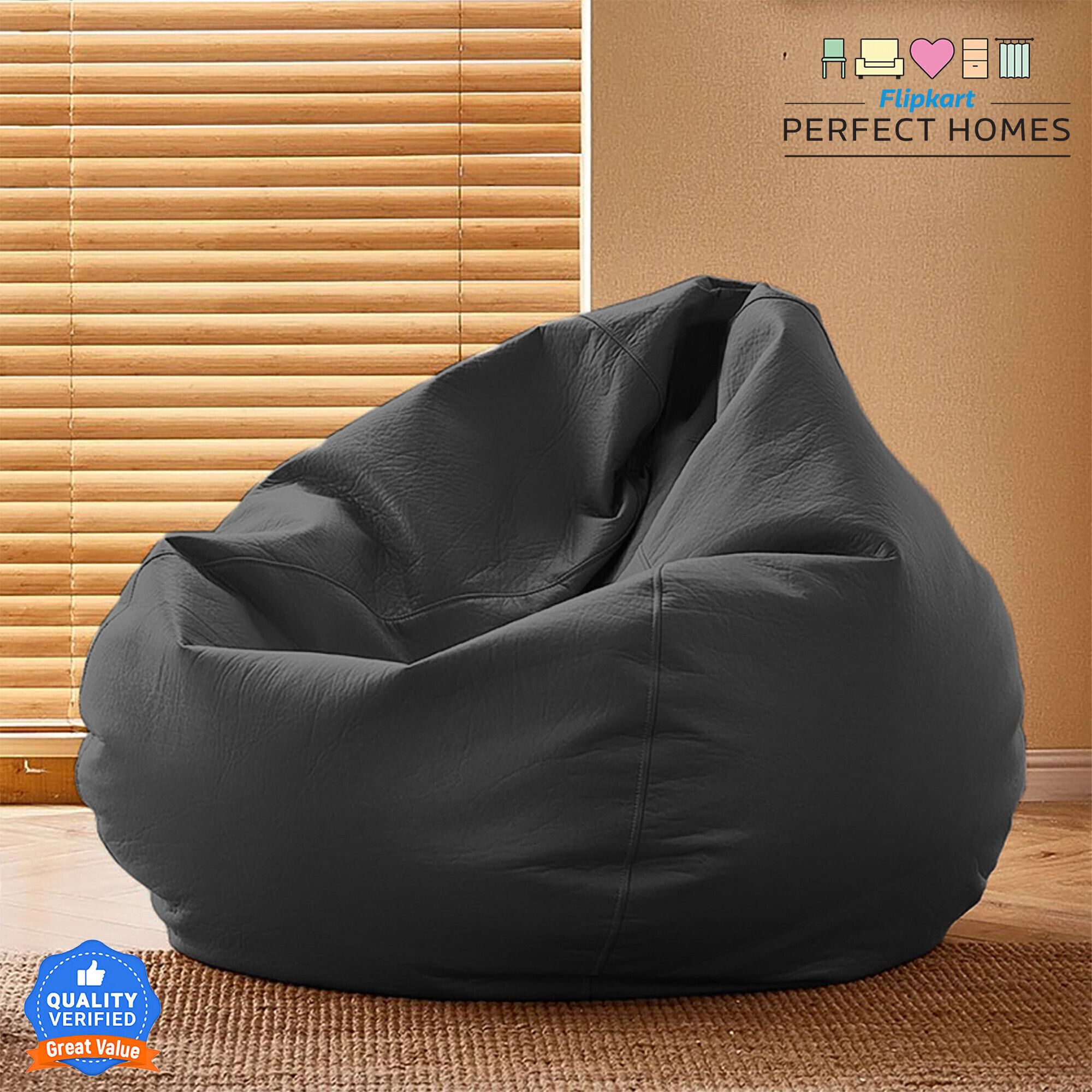 XXXL CloudBean Bean Bag Sofa , Black Teardrop Bean BagWith Bean Filling-image-45