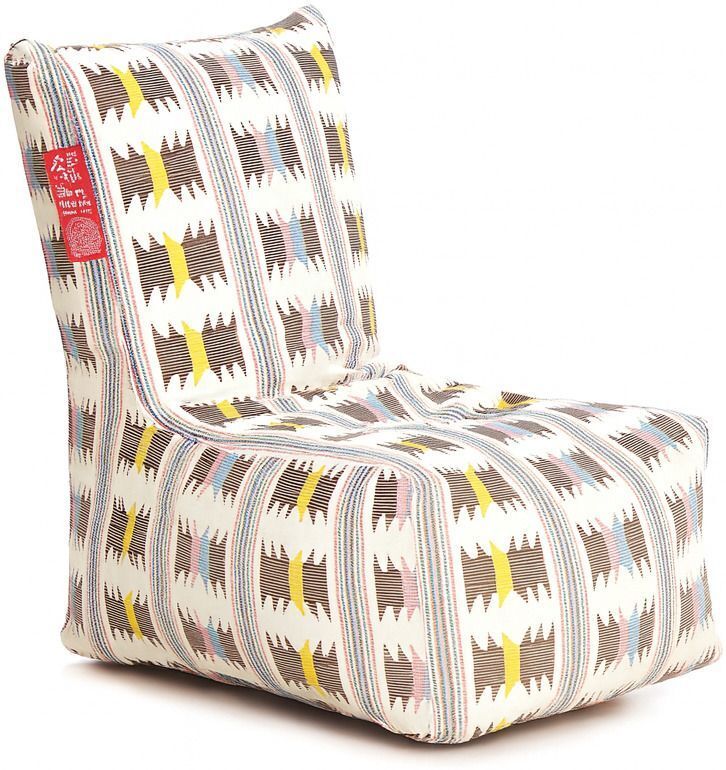 style homez Large CANVAS CLASSIC CHAIR, Cotton IKAT Printed Bean Bag Chair With Bean Filling-picture-13