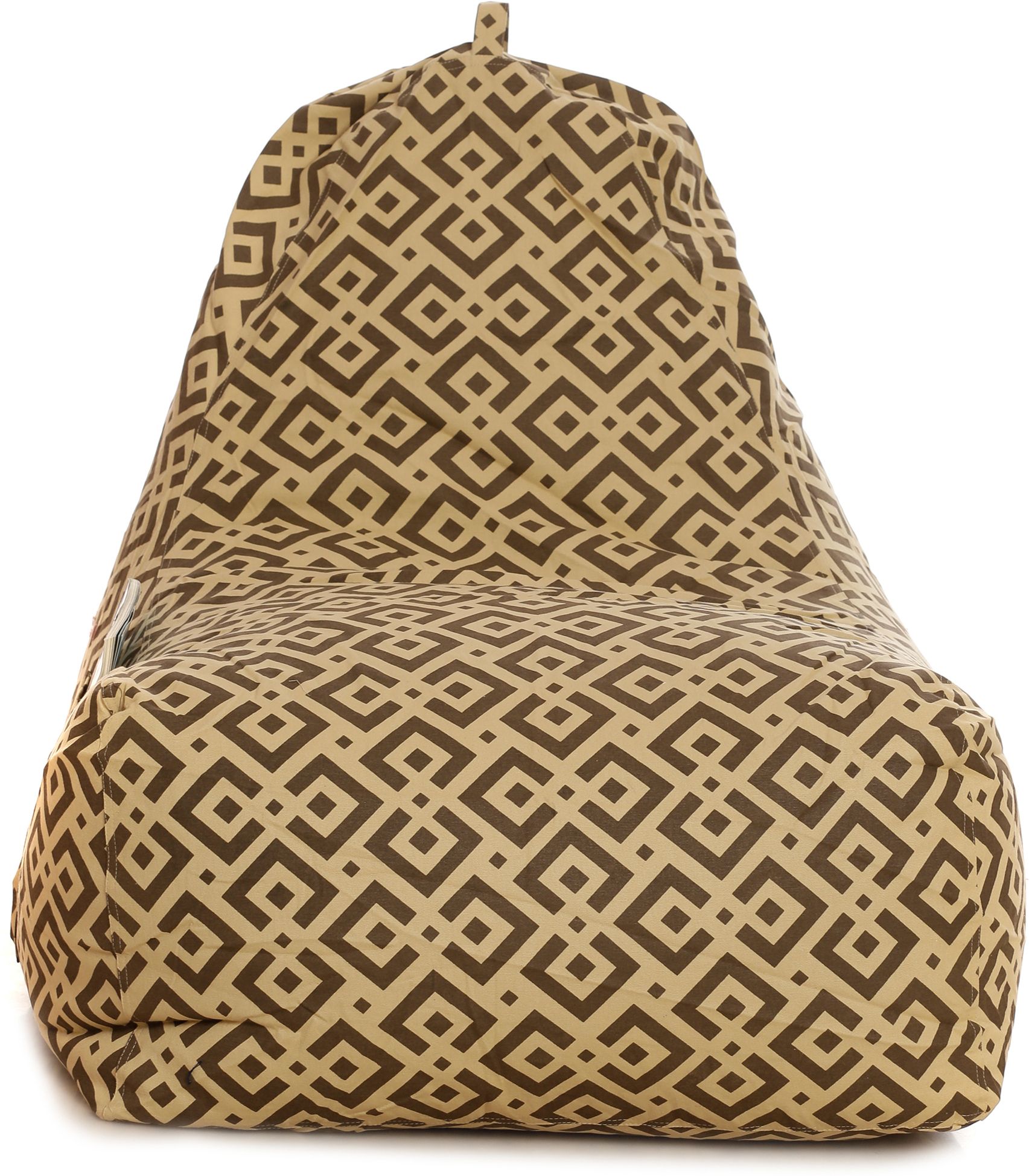 XXL Hackey Cotton Canvas Geometric Printed Bean Bag Chair With Bean Filling-image-26