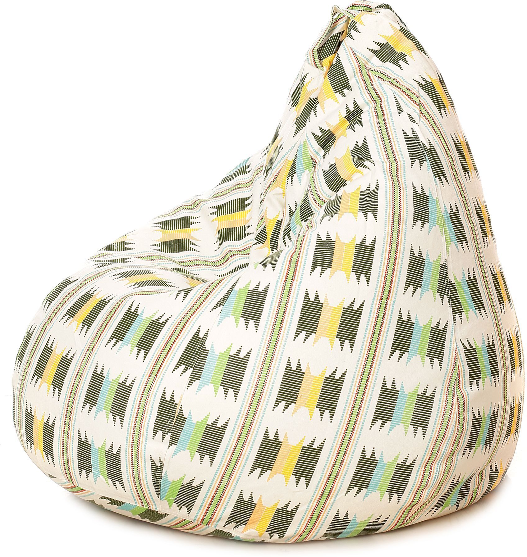 style homez 4XL Classic Cotton Canvas IKAT Printed Teardrop Bean Bag With Bean Filling-picture-41