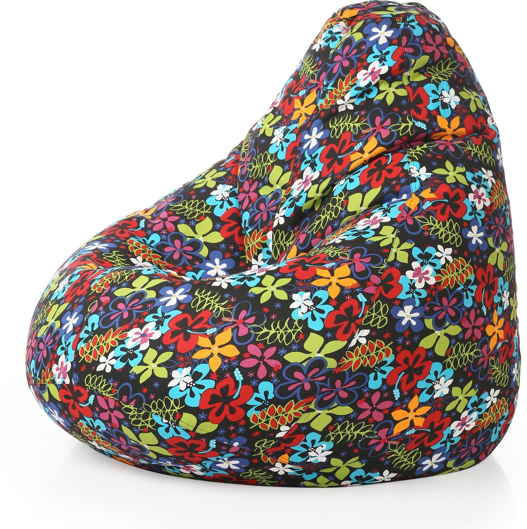 style homez 4XL Classic Cotton Canvas Floral Printed Teardrop Bean Bag With Bean Filling-picture-27