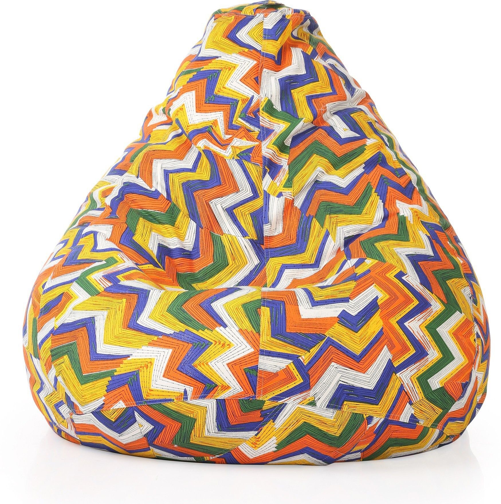 XXL Classic Cotton Canvas Printed Teardrop Bean Bag With Bean Filling-image-47