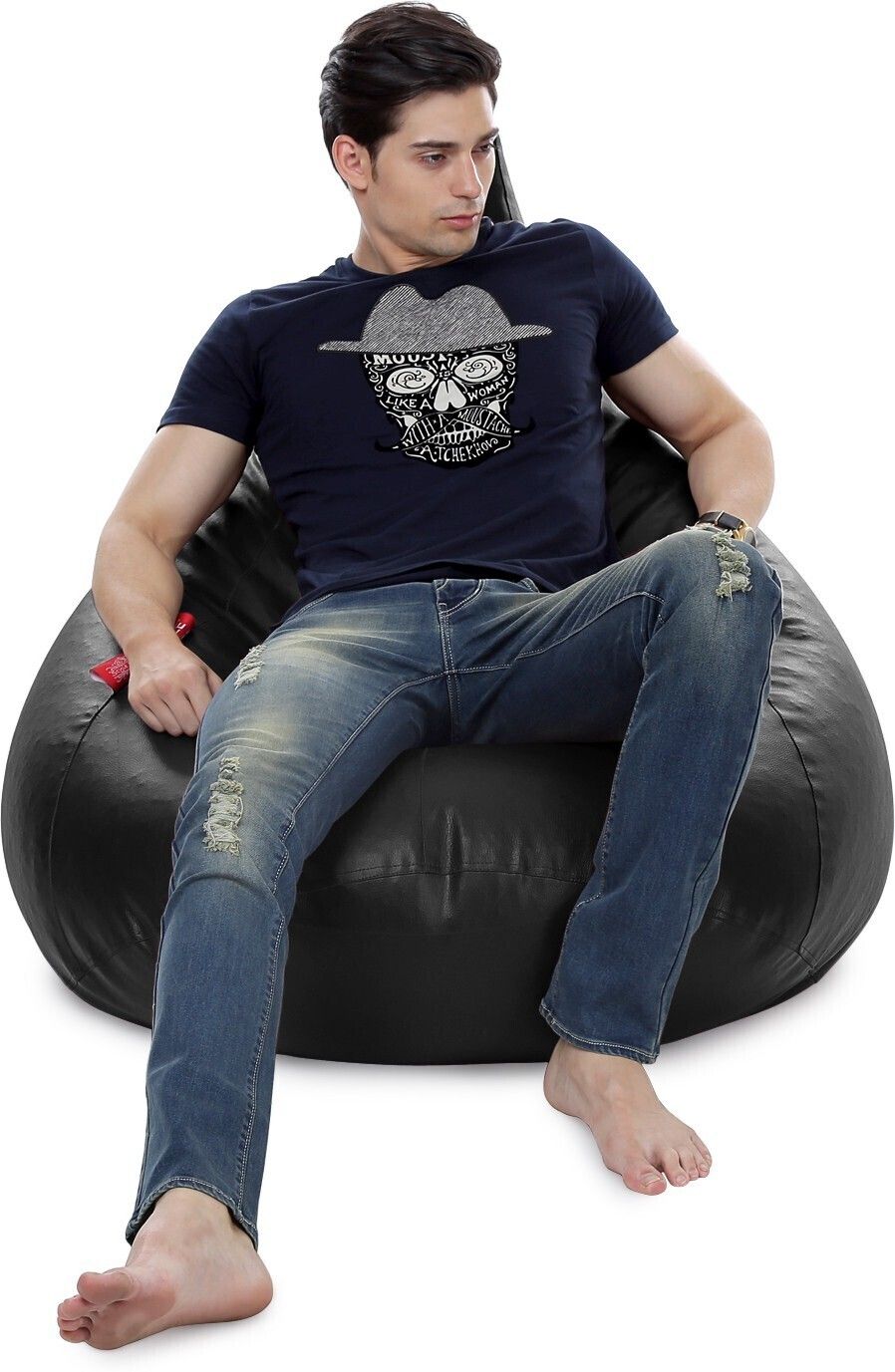XXL Premium Leatherette HumBug Teardrop Bean Bag With Bean Filling-image-32