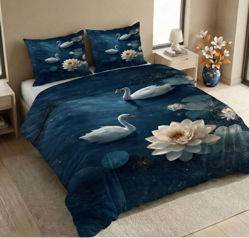 Microfiber King Flat 210 TC 7D Digital 1 Bedsheet with 2 Pillow Covers-image-46