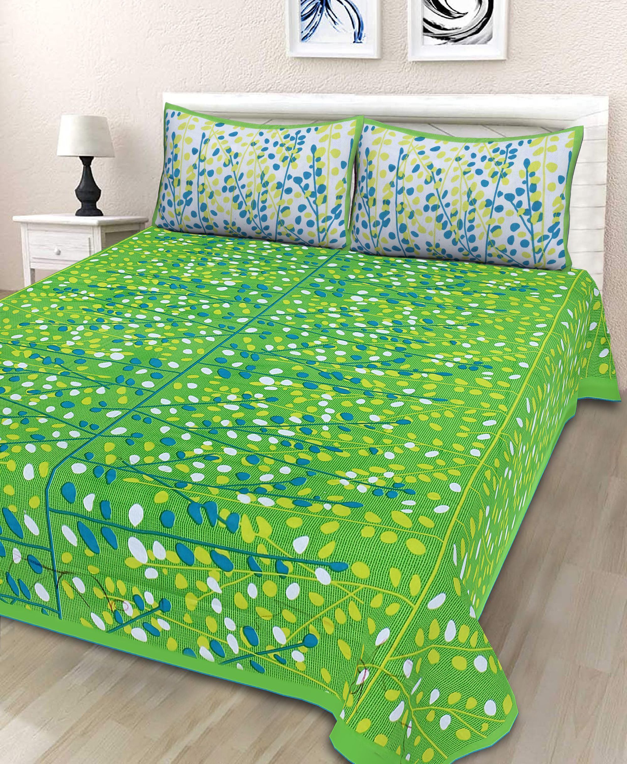 Cotton Double Flat 220 TC Printed 1 Summer Bedsheet-image-39