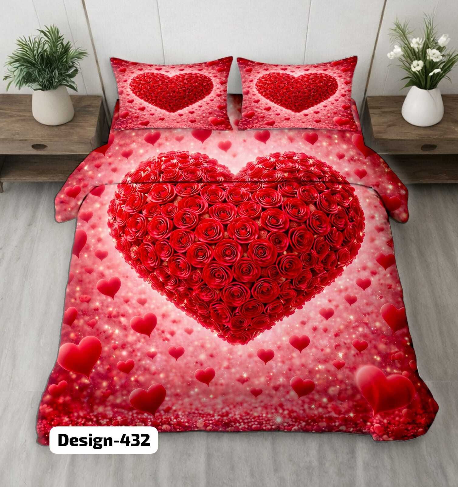 Microfiber King Flat 210 TC 7D Digital 1 Bedsheet with 2 Pillow Covers-image-47