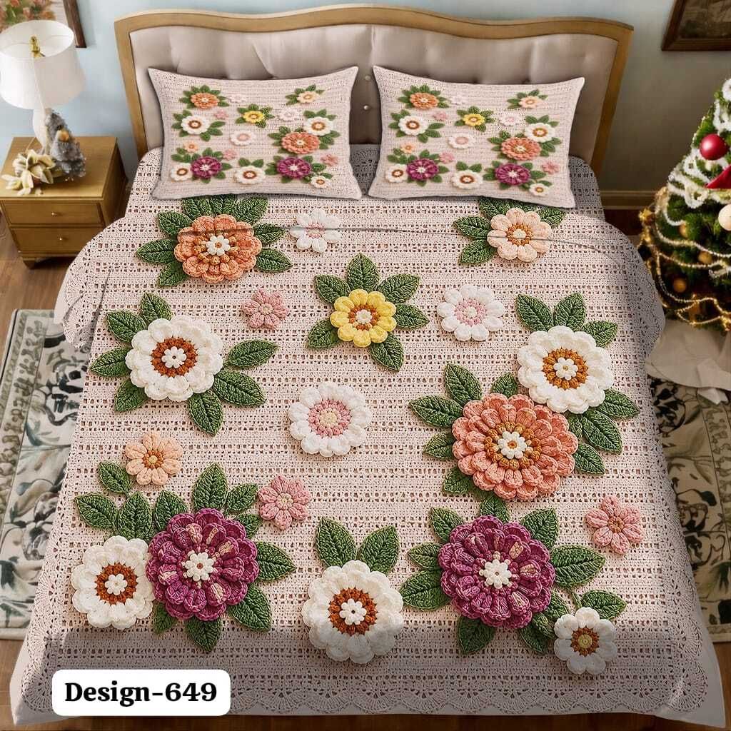 Microfiber King Flat 210 TC 7D Digital 1 Bedsheet with 2 Pillow Covers-image-6