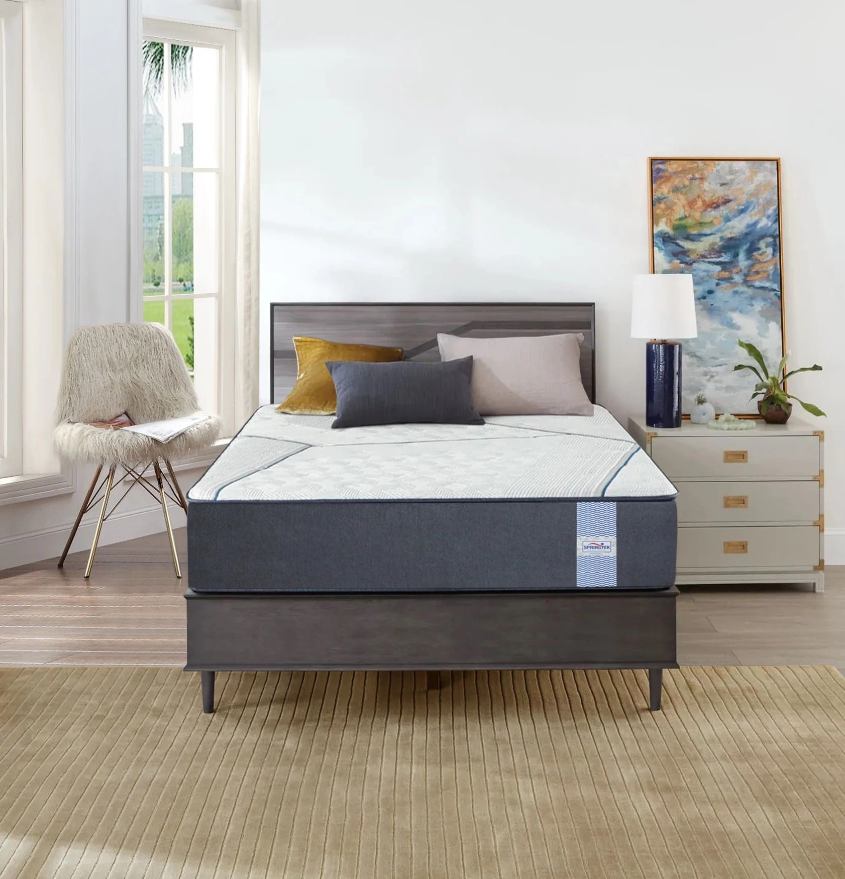 Bonded Foam Orthopedic 5 Layered Spinel Ortho Medium Firm Support 4 inch Queen Memory Foam Mattress