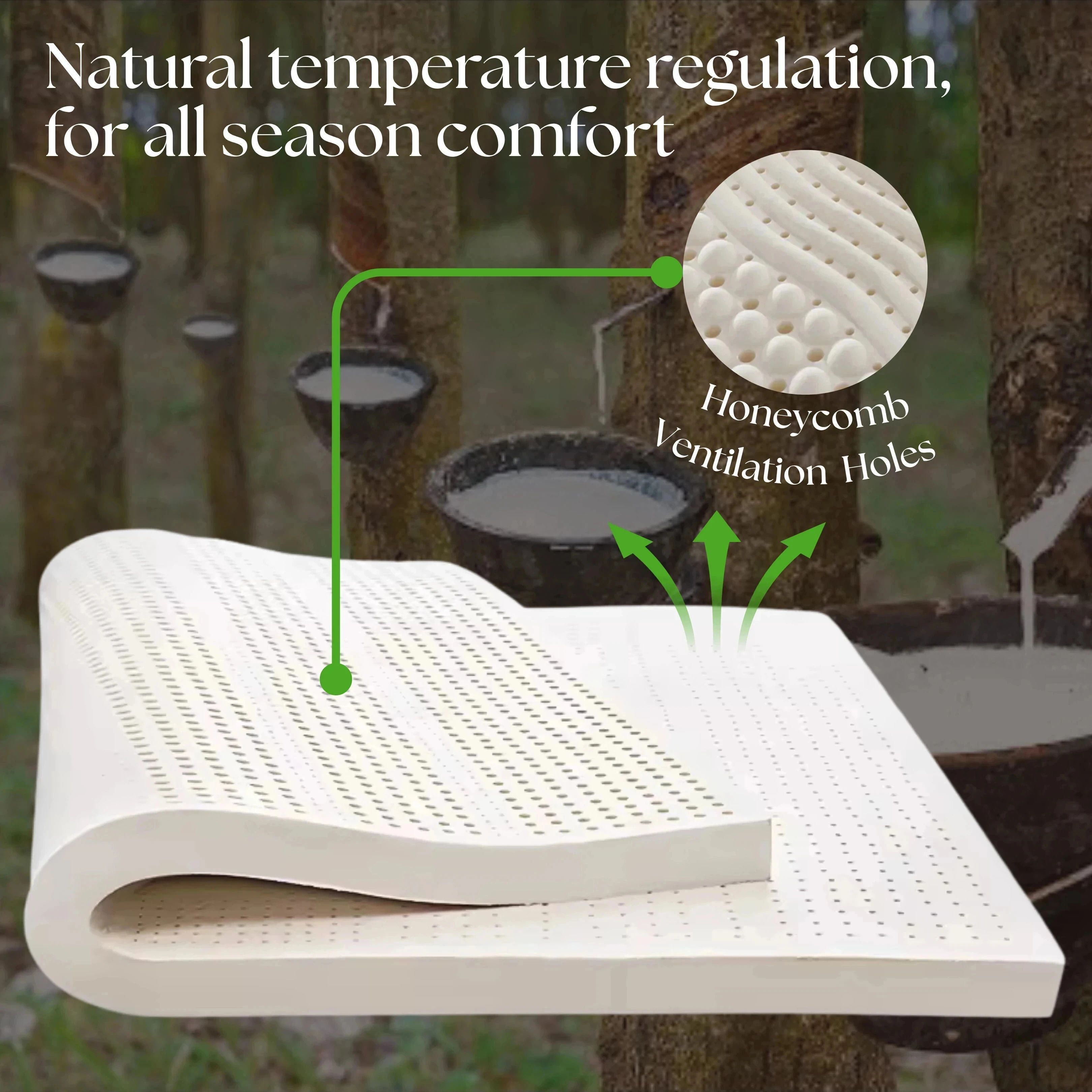 2 inch (5.08 cm) Single Size Latex Breathable Mattress Topper