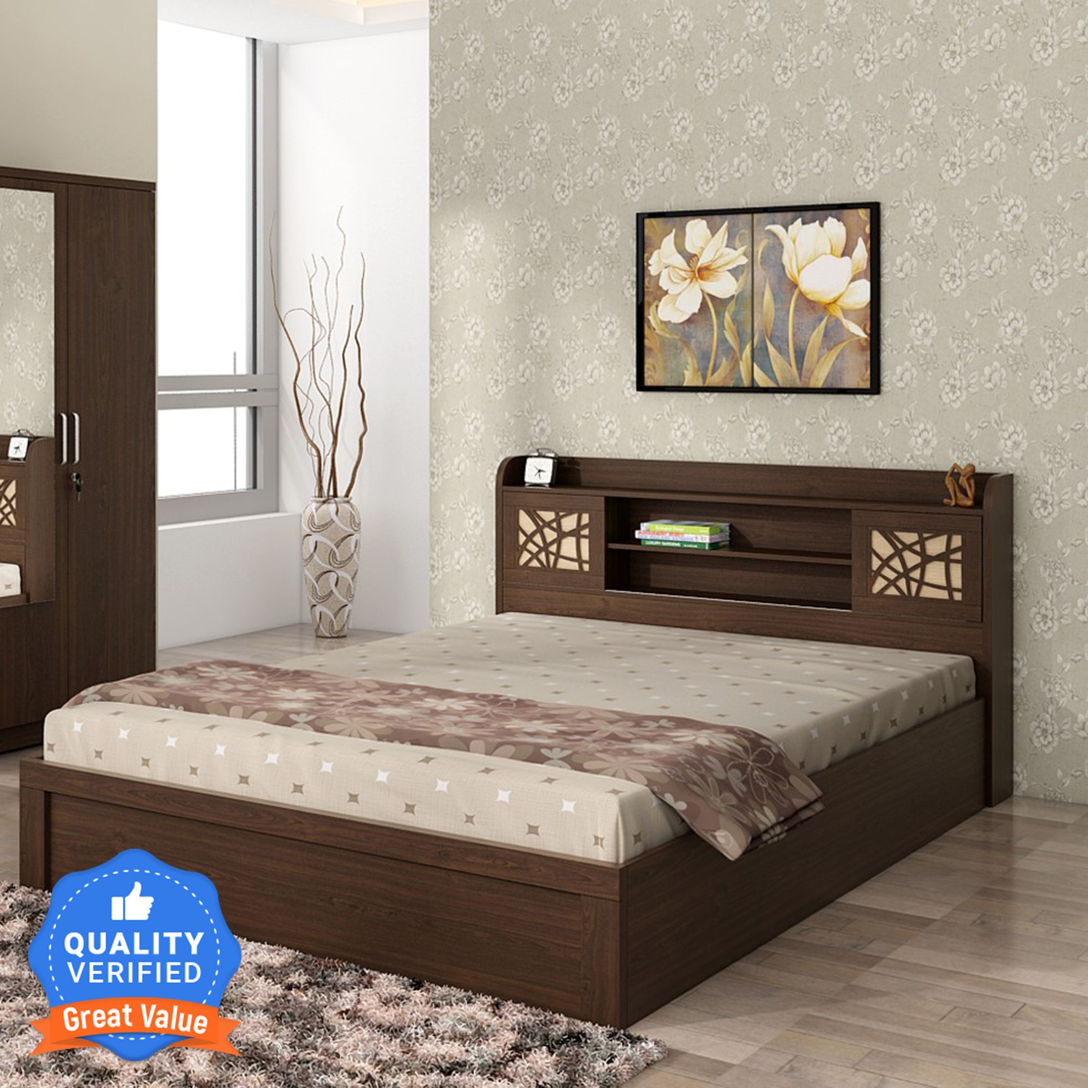 Mayflower Engineered Wood Queen Box Bed