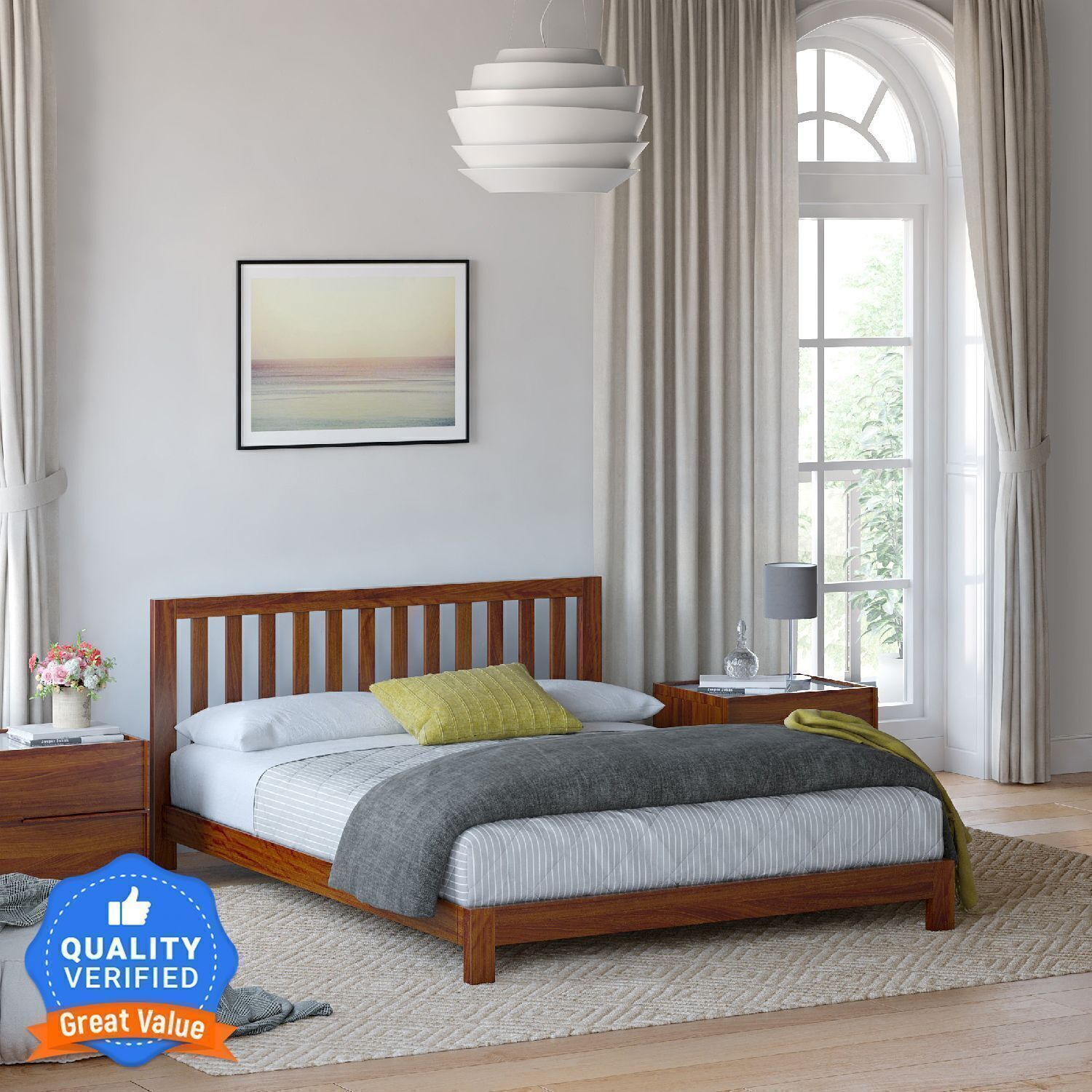 Sheesham Solid Wood Queen Bed