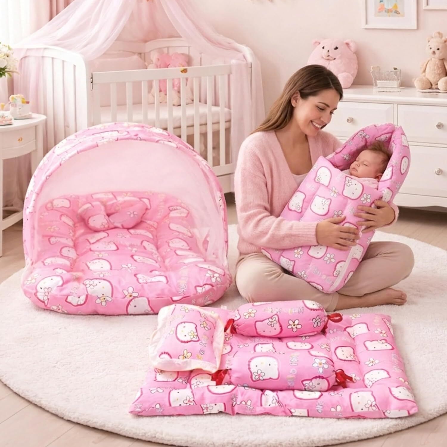 amg enterprise Cotton Baby Bed Sized Bedding Set-picture-27