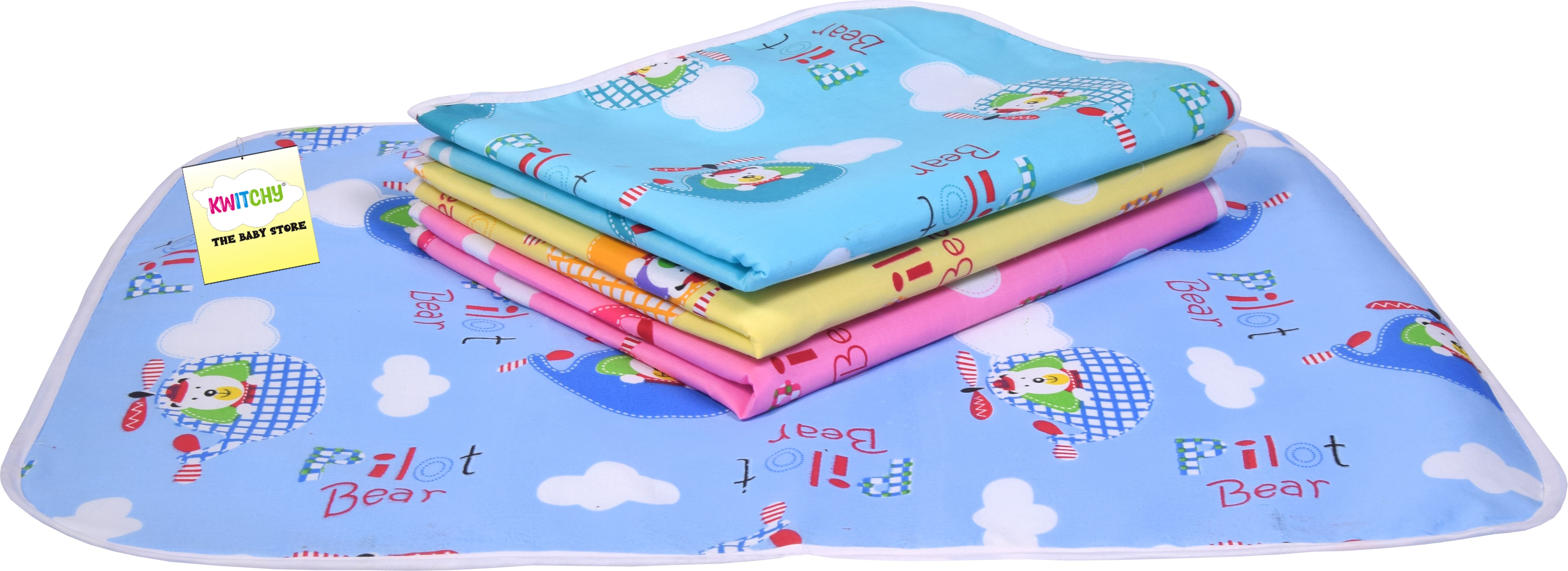 kwitchy Nappy Changing Mat Waterproof Bed Protector Dry Sheet (0-6 Months) standard Crib-picture-2