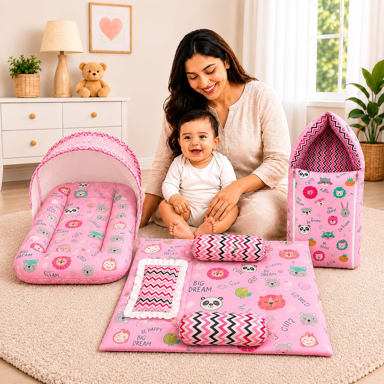 toddylon Cotton Baby Bed Sized Bedding Set-picture-44