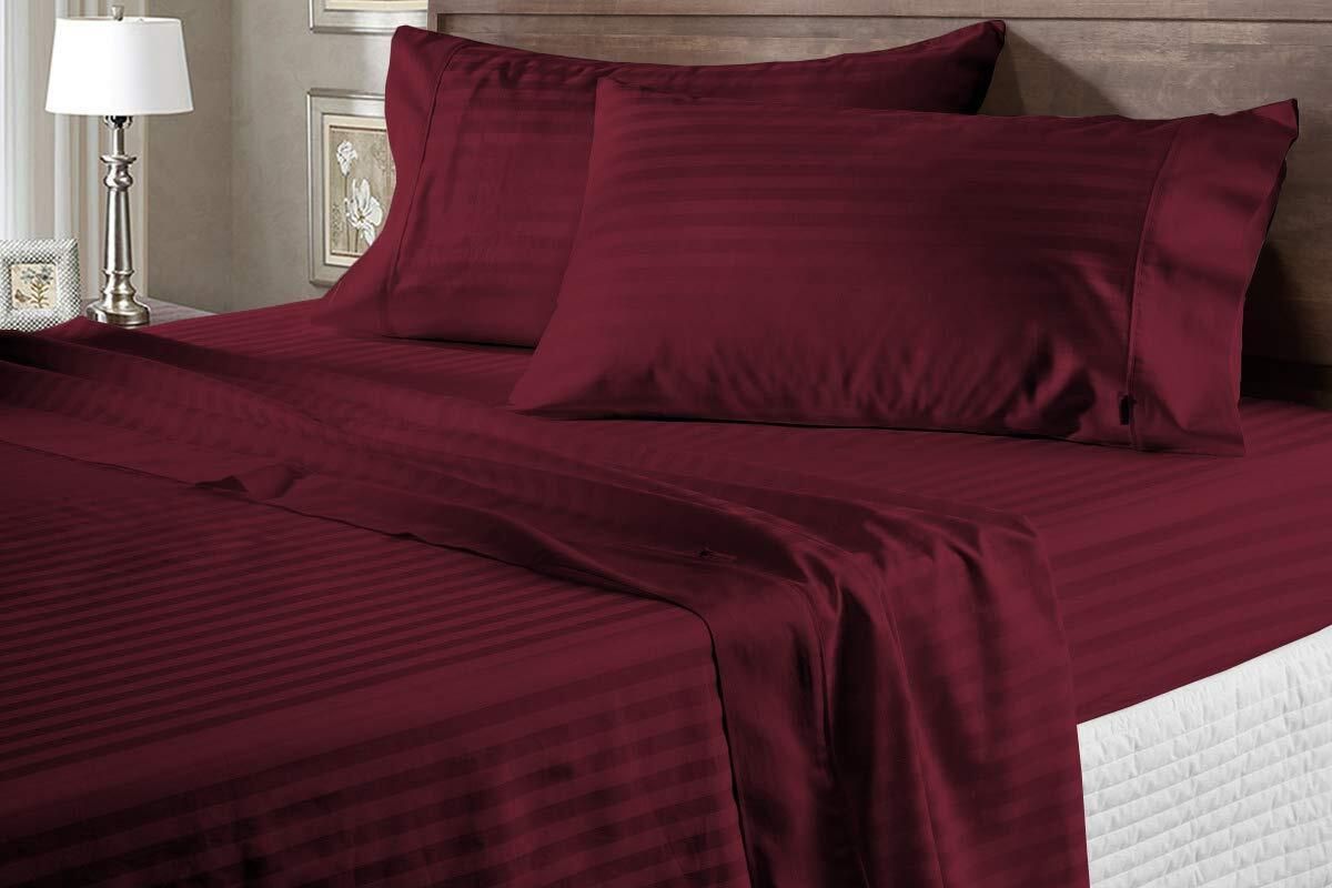 310 TC Satin Single Striped Flat Bedsheet-image-26