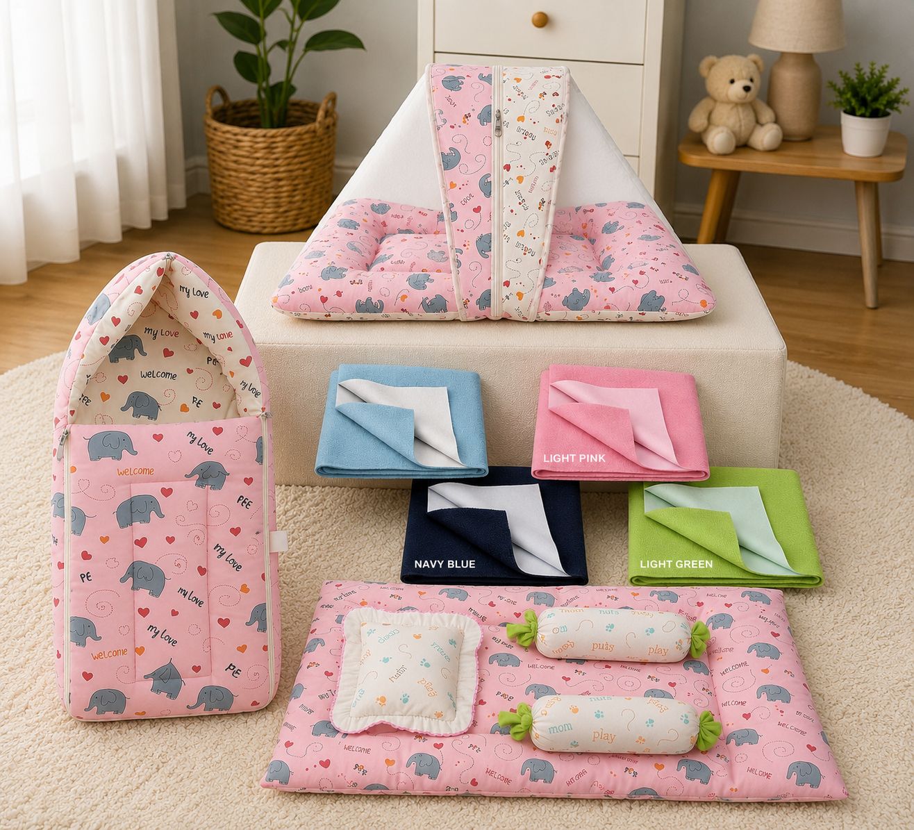 babytoons Cotton Baby Bed Sized Bedding Set-picture-39