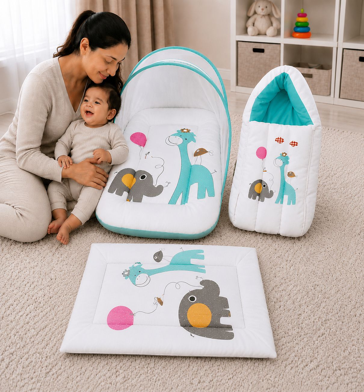 babytoons Cotton Baby Bed Sized Bedding Set-picture-2