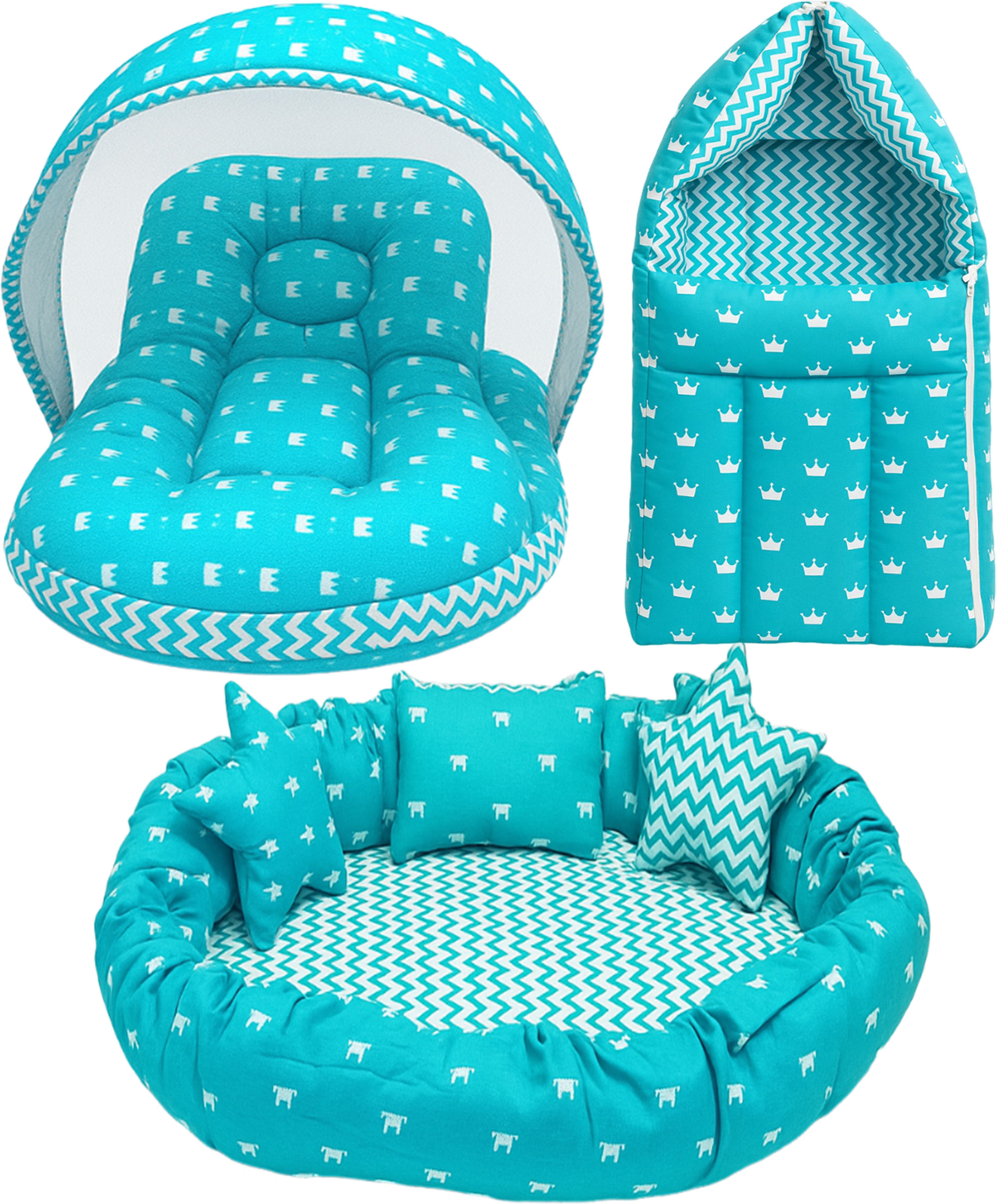 miss & chief Cotton Baby Bed Sized Bedding Set-picture-14