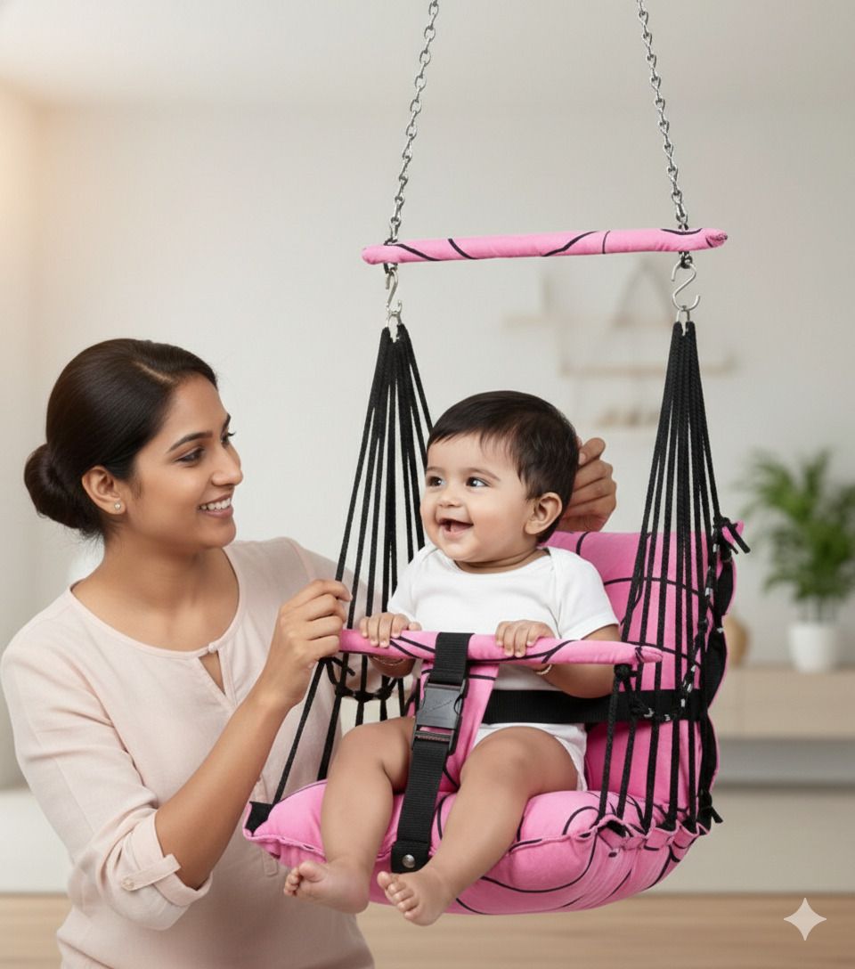 hem enterprise Comfortable 1-3 Year Baby Cotton Swing Chair with Safety Belt Swings-picture-22