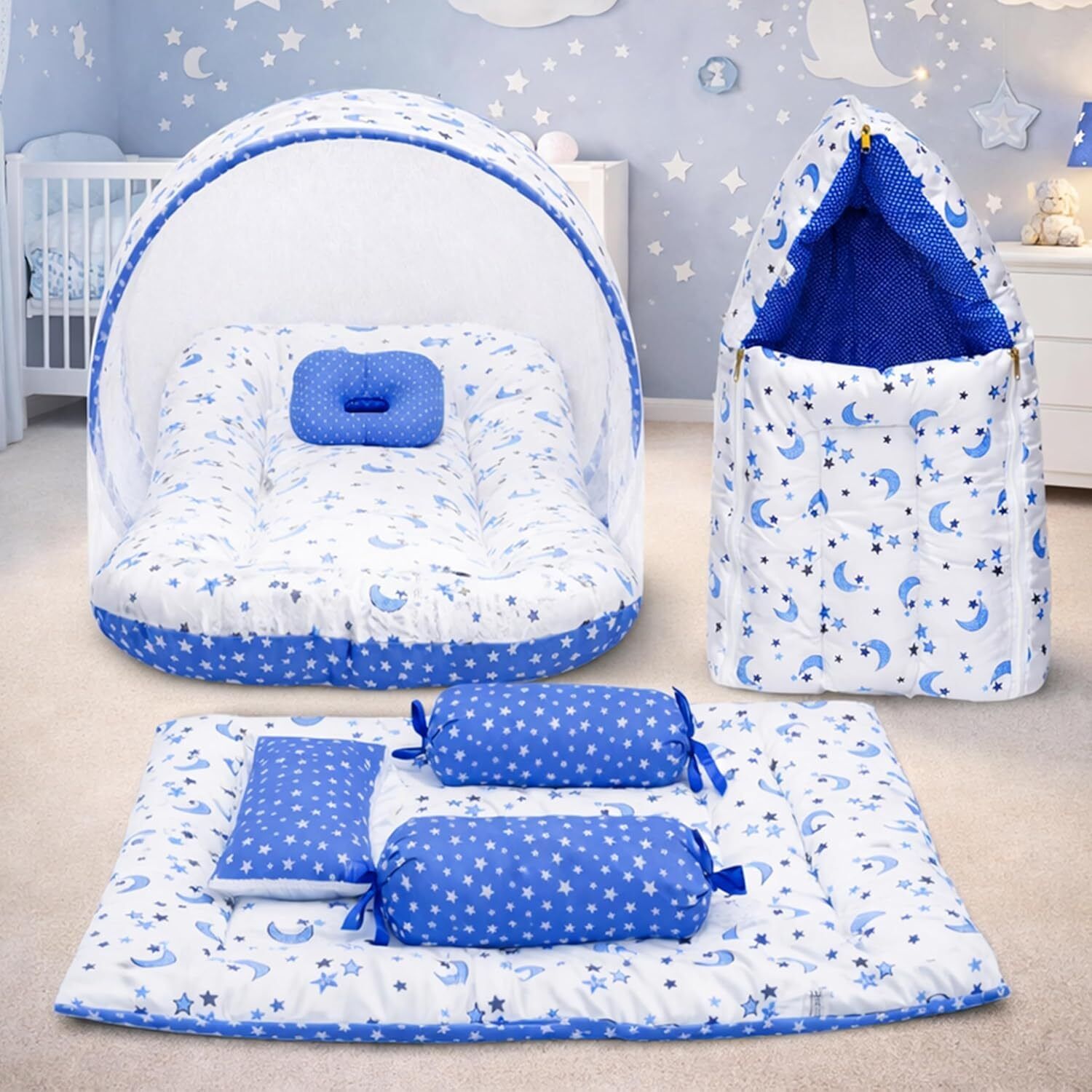 amg enterprise Cotton Baby Bed Sized Bedding Set-picture-11