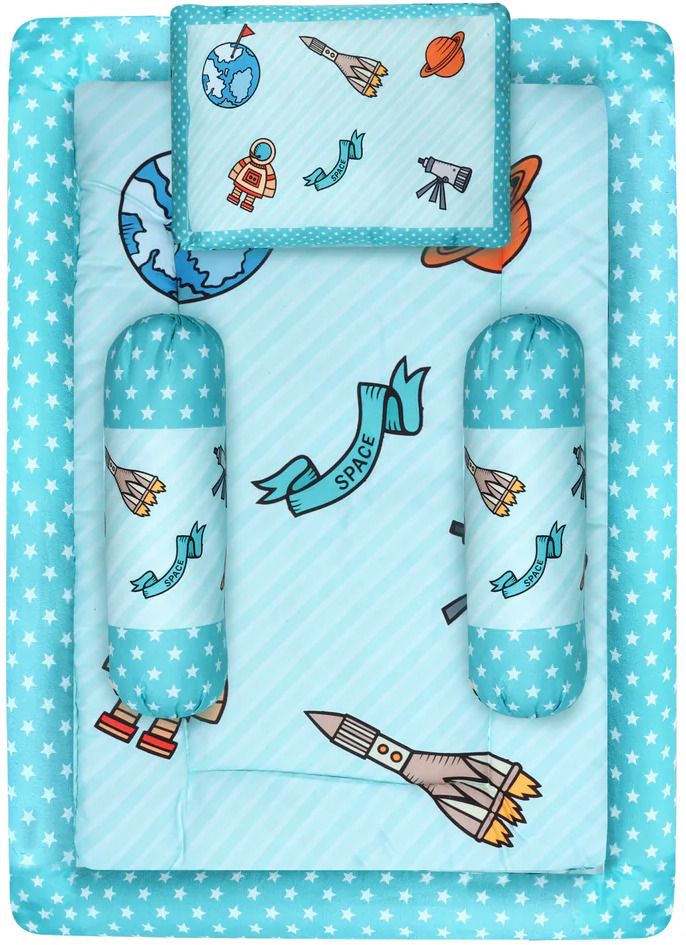 Baby Bed New Born Baby Bedding Set Mattress | Cotton | Gadda Set cotton soft baby sloping mattress Printed-image-11