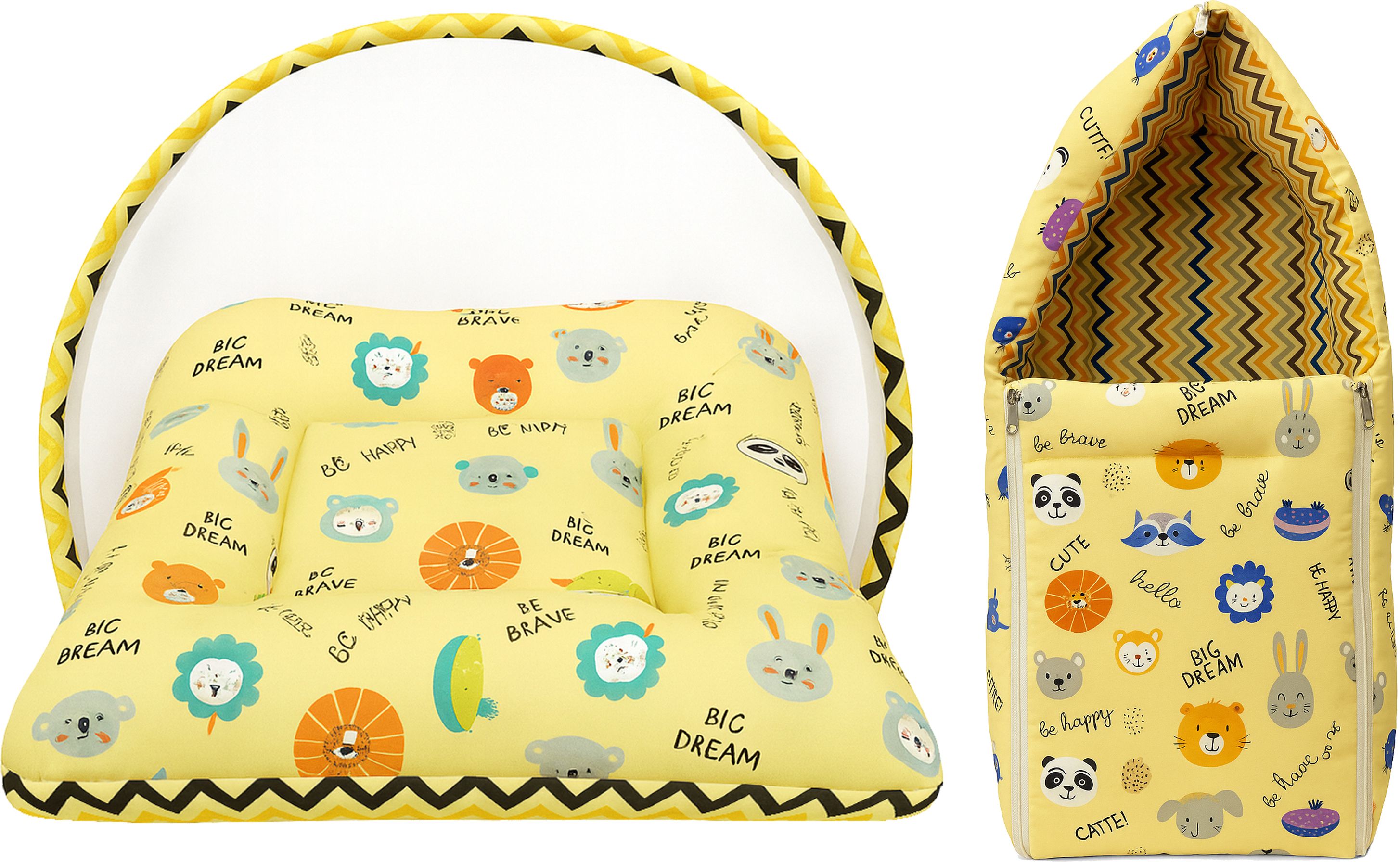 New Born Baby Mosquito Net Bed & Sleeping Bag Standard Crib-image-40
