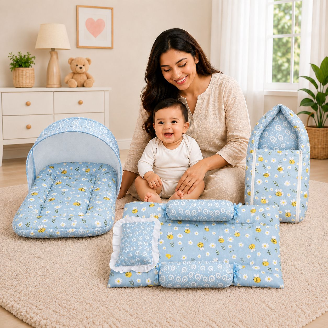 babytoons Cotton Baby Bed Sized Bedding Set-picture-36
