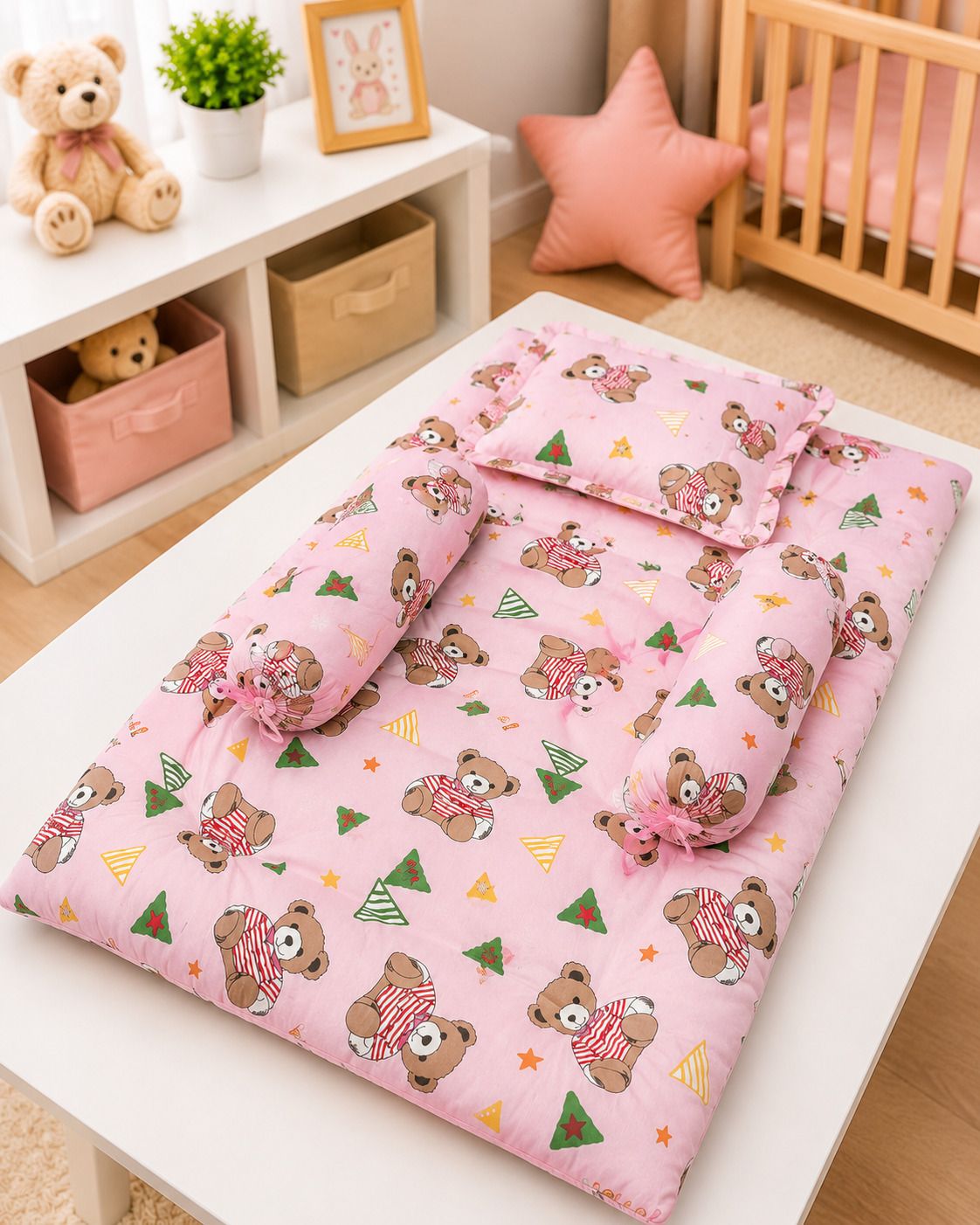 Cotton Baby Bed Sized Bedding Set-image-2