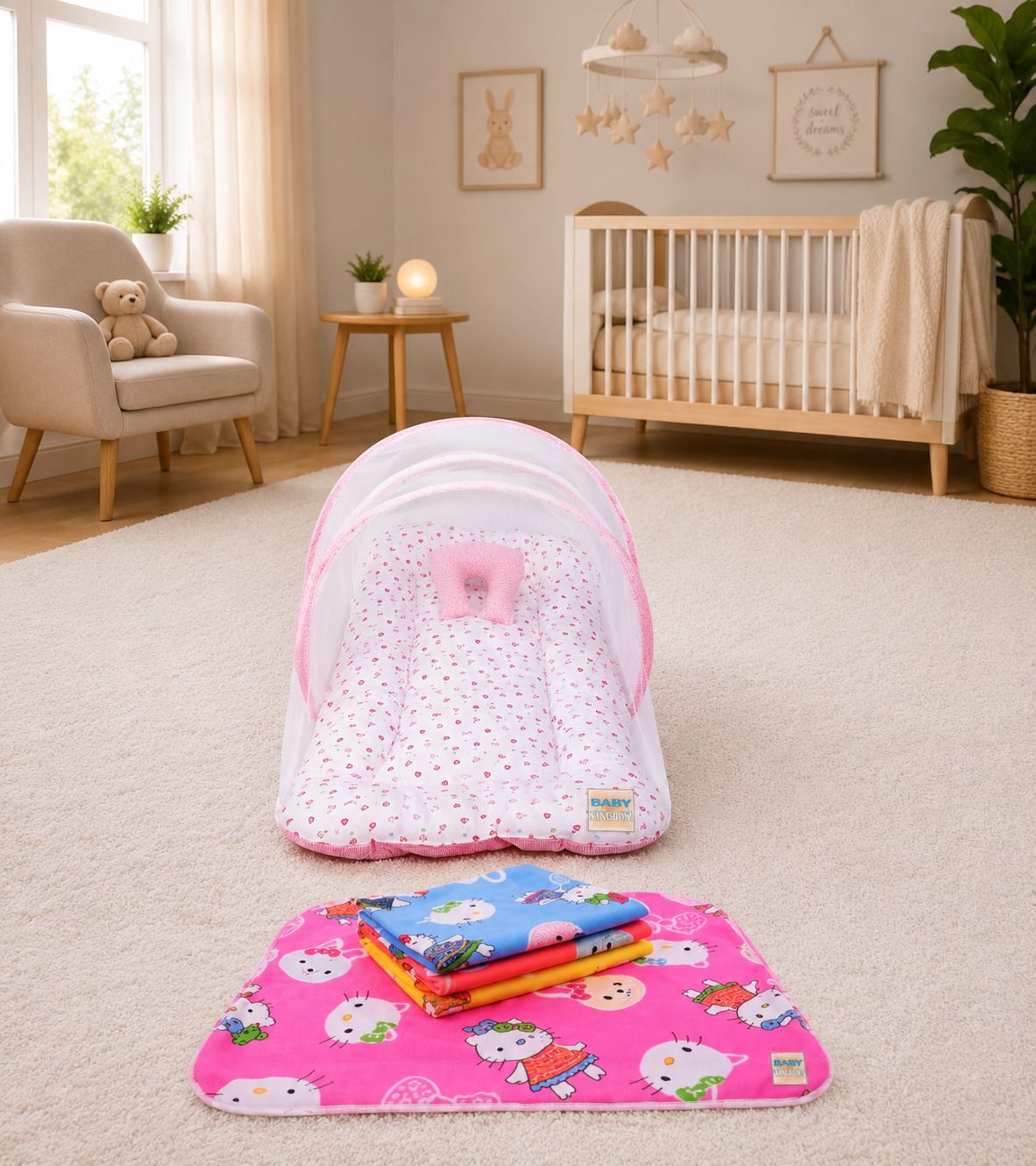 adore stuff Cotton Baby Bed Sized Bedding Set-picture-11