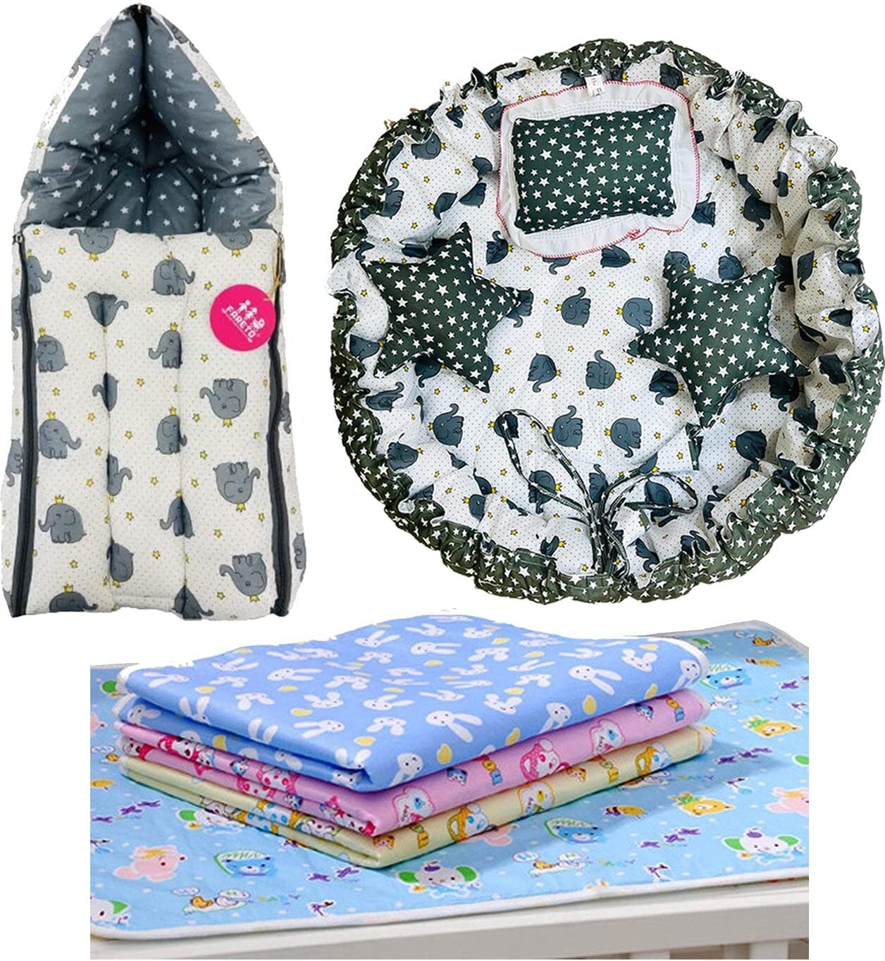 fareto Cotton Baby Bed Sized Bedding Set-picture-37