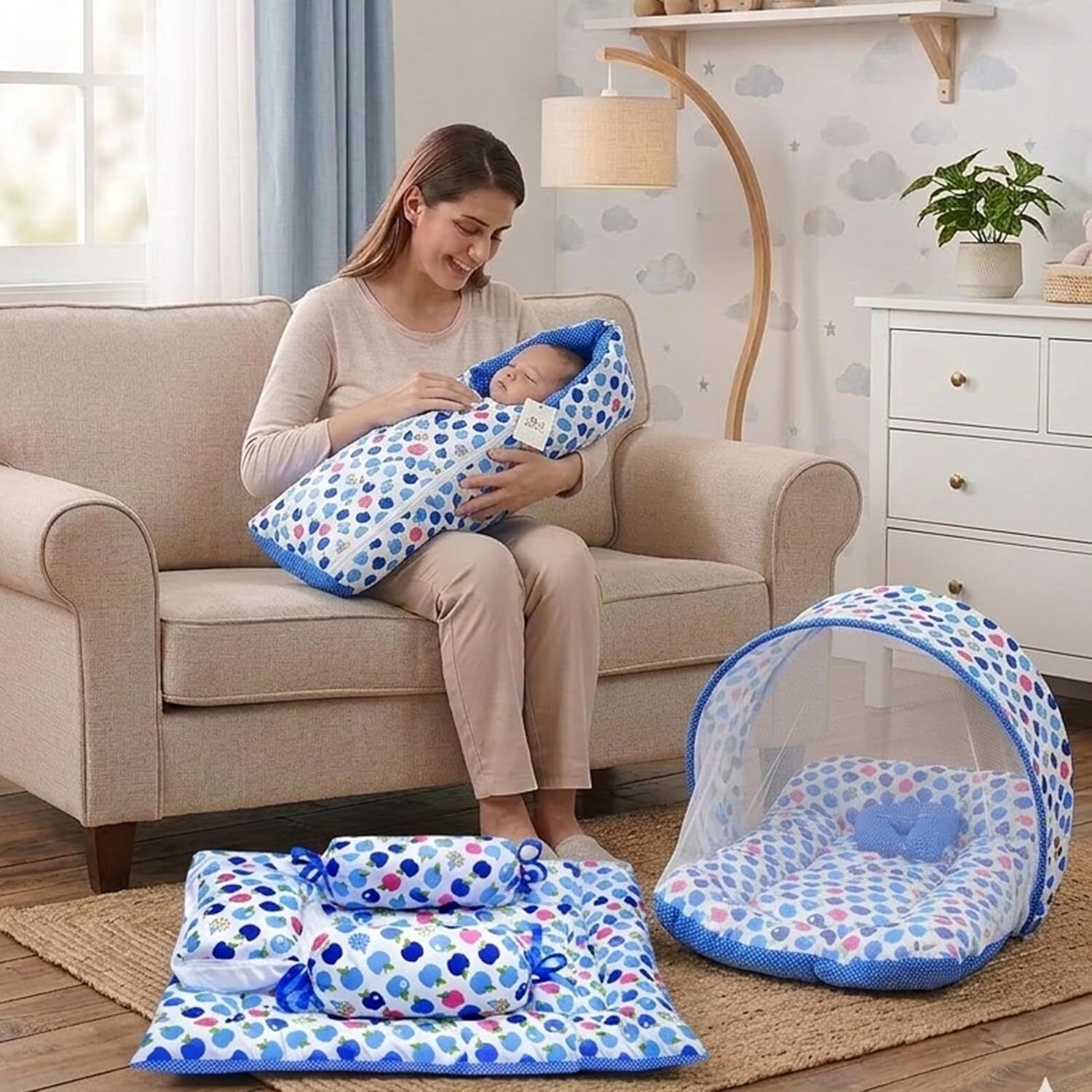 amg enterprise Cotton Baby Bed Sized Bedding Set-picture-28