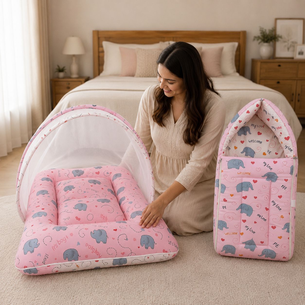 babytoons Cotton Baby Bed Sized Bedding Set-picture-3