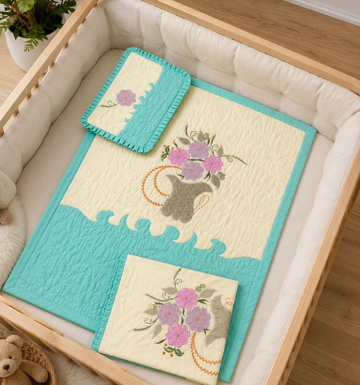 dabeez enterprises Cotton Baby Bed Sized Bedding Set-picture-41