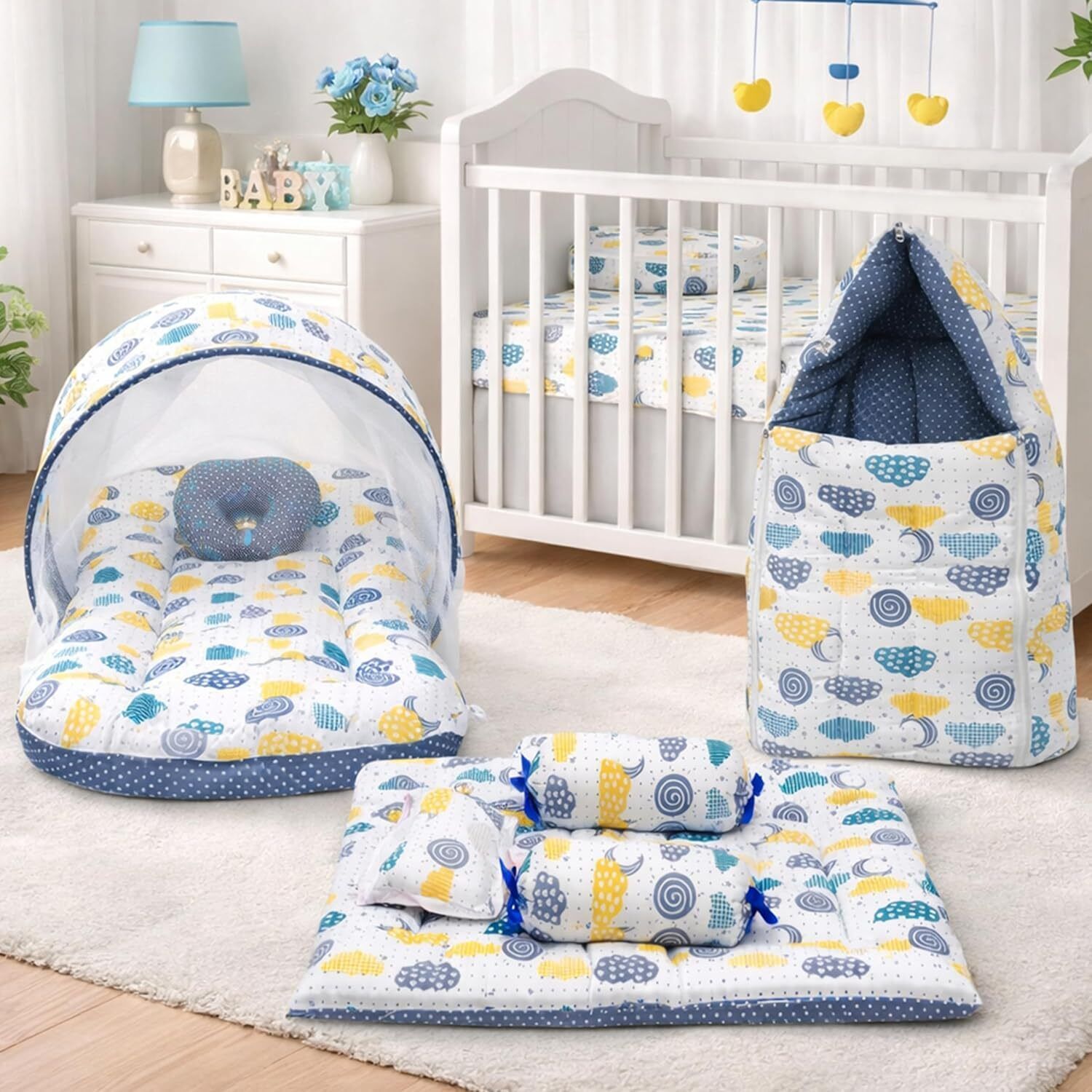 amg enterprise Cotton Baby Bed Sized Bedding Set-picture-10