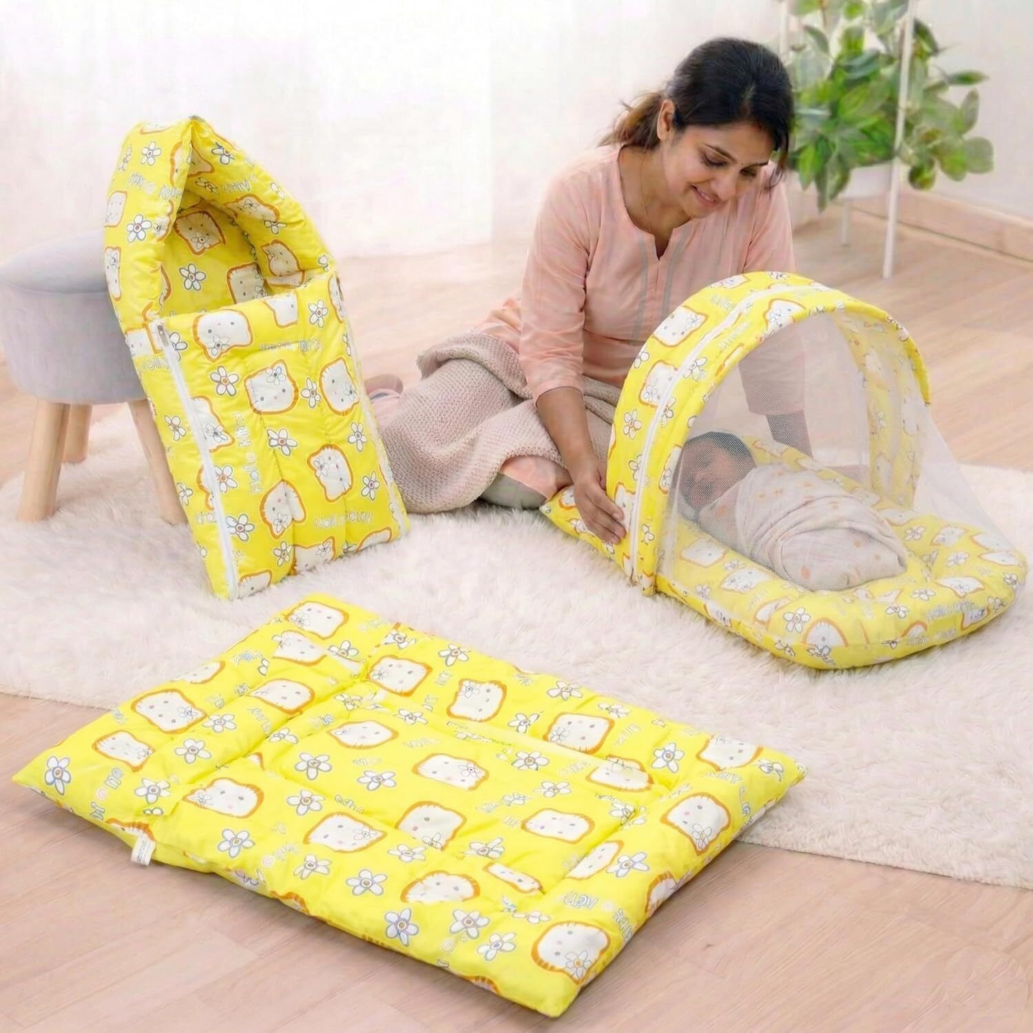 amg enterprise Cotton Baby Bed Sized Bedding Set-picture-13