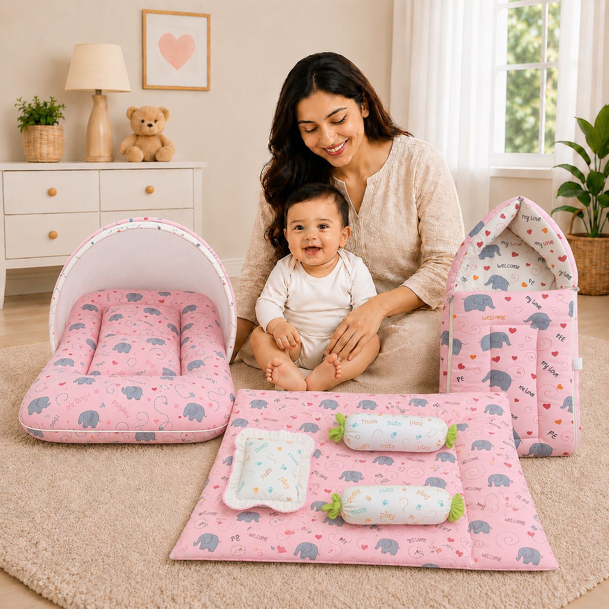 babytoons Cotton Baby Bed Sized Bedding Set-picture-5