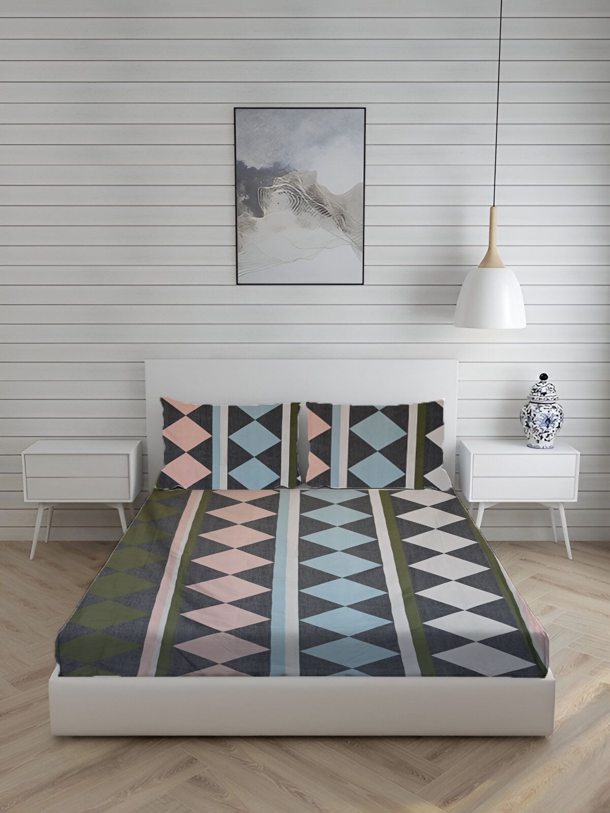 160 TC Cotton Double Printed Flat Bedsheet-image-11