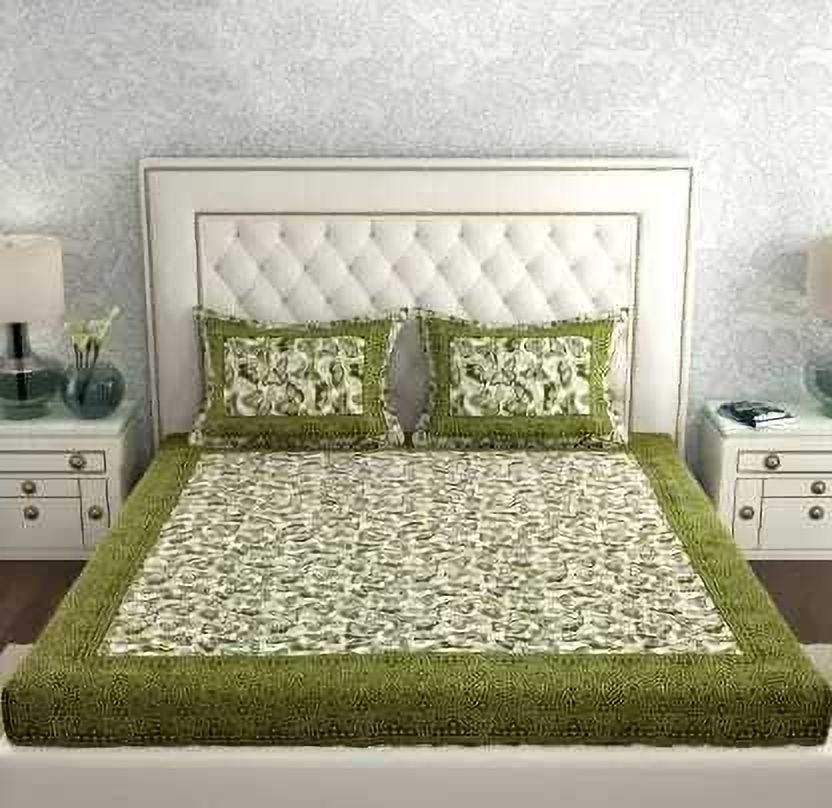 Cotton Double Flat 220 TC Printed 1 Bedsheet-image-11