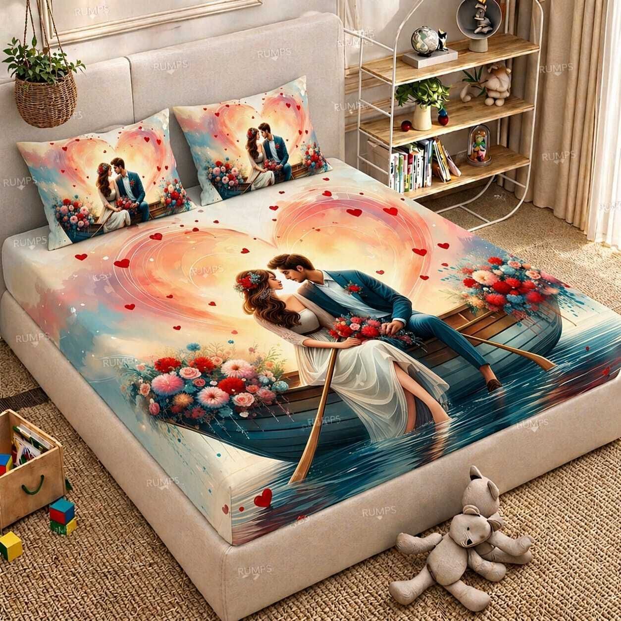 loyrex Cotton Blend Double Flat 350 TC 7D Digital 1 Bedsheet-picture-14