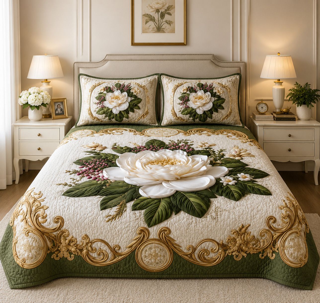 Cotton Queen Flat 280 TC 7D Digital 1 AC Bedsheet with 2 Pillow Covers-image-40