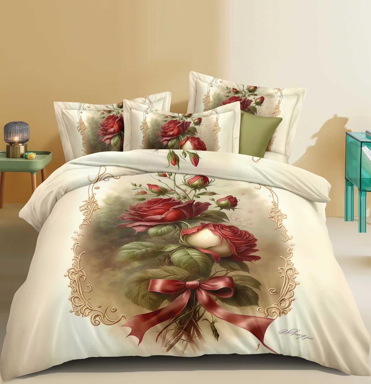 blenzza deco Cotton Blend Super King Flat 250 TC 7D Digital 1 Bedsheet with 2 Pillow Covers-picture-20