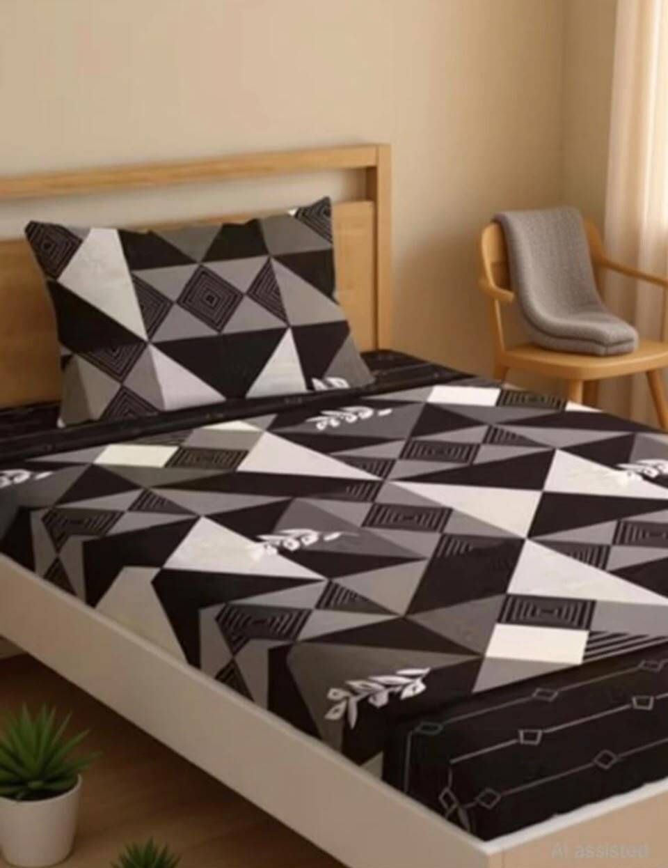 Polycotton Single Flat 240 TC Floral 1 Summer Bedsheet-image-38