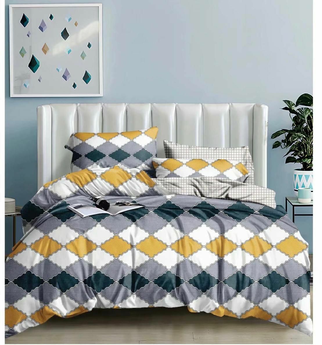 ausiee 160 TC Cotton Double Printed Flat Bedsheet-picture-31