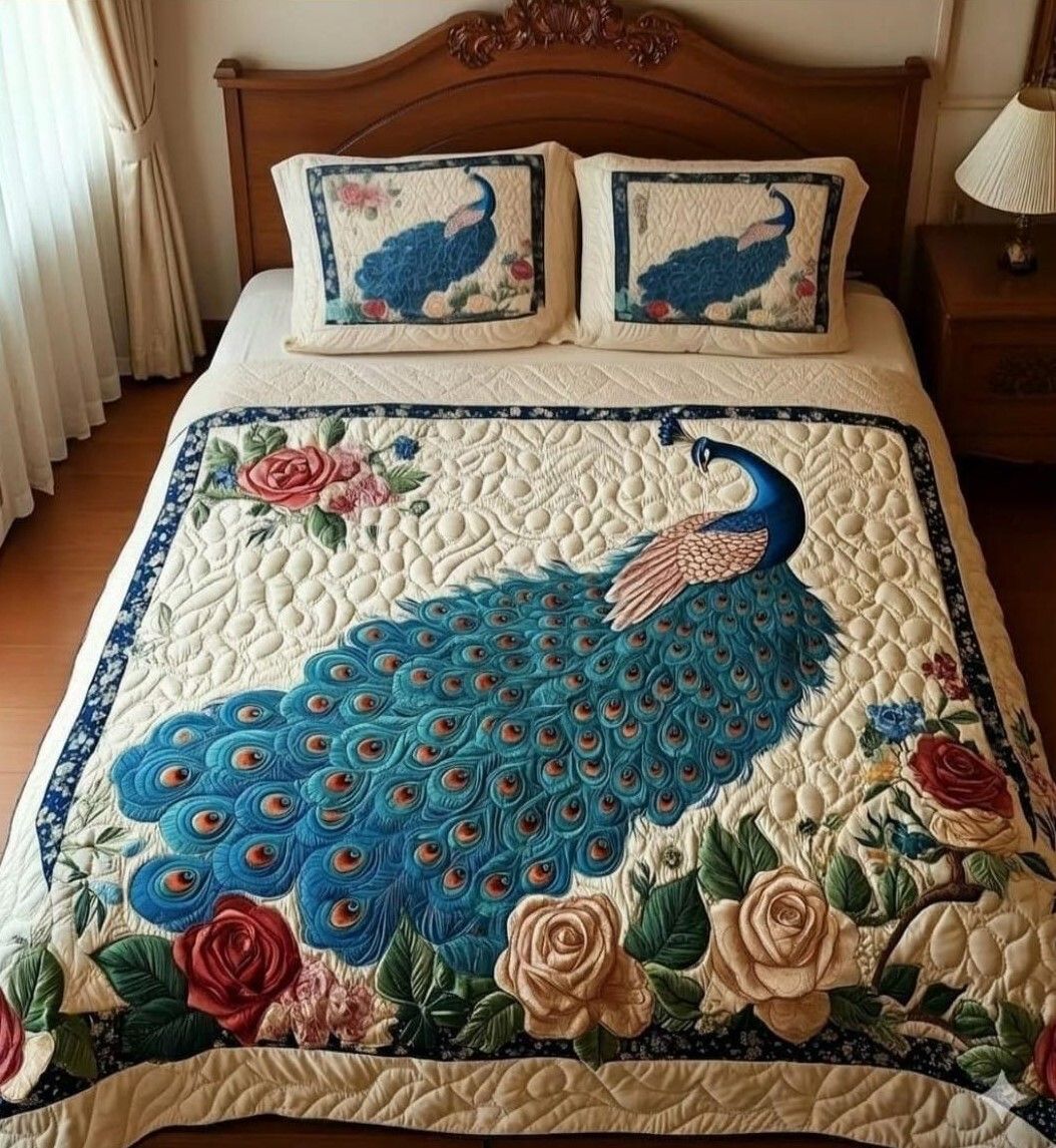 kitchdeco Cotton Blend King Flat 250 TC Printed 1 Bedsheet with 2 Pillow Covers-picture-45