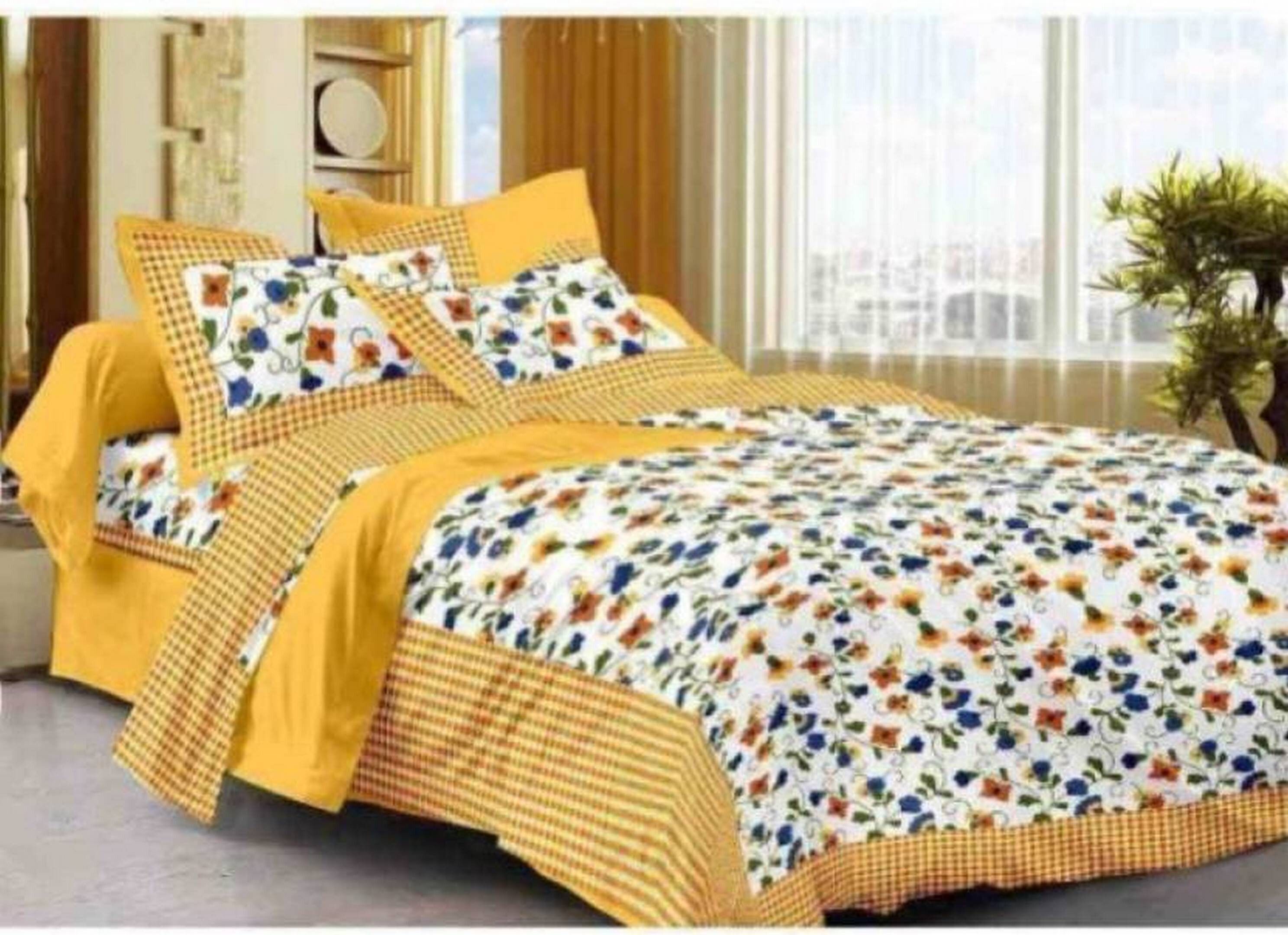 Cotton Double Flat 230 TC Printed Bedsheet-image-16