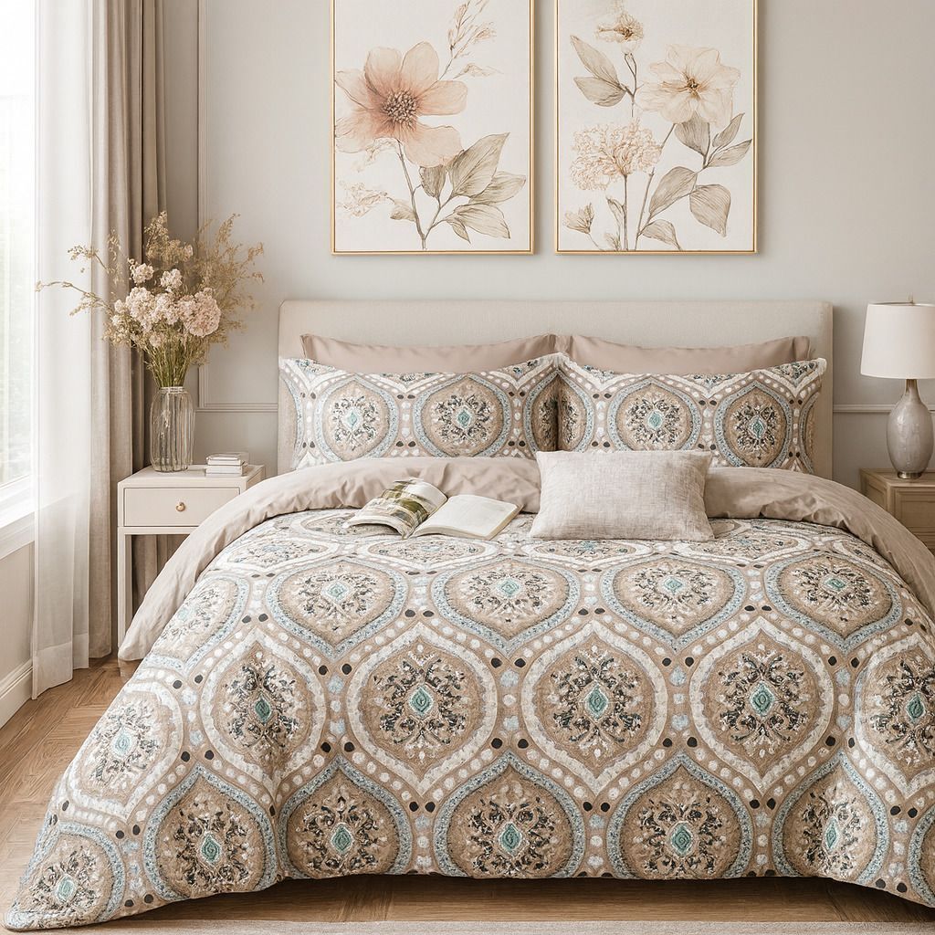 elegant weavers Microfiber Double Flat 144 TC Printed 1 Bedsheet with 2 Pillow Covers-picture-15